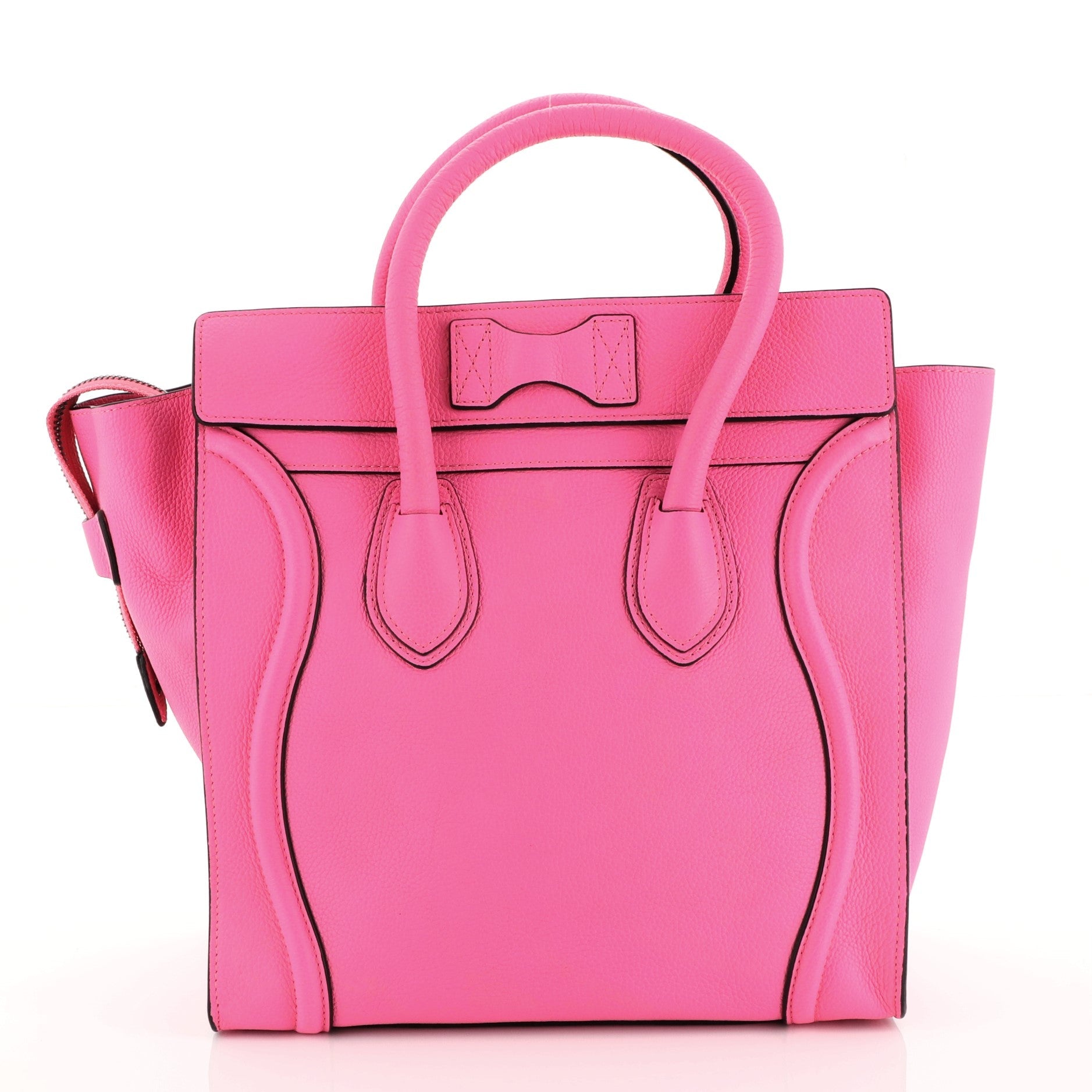 Luggage Handbag Grainy Leather Mini