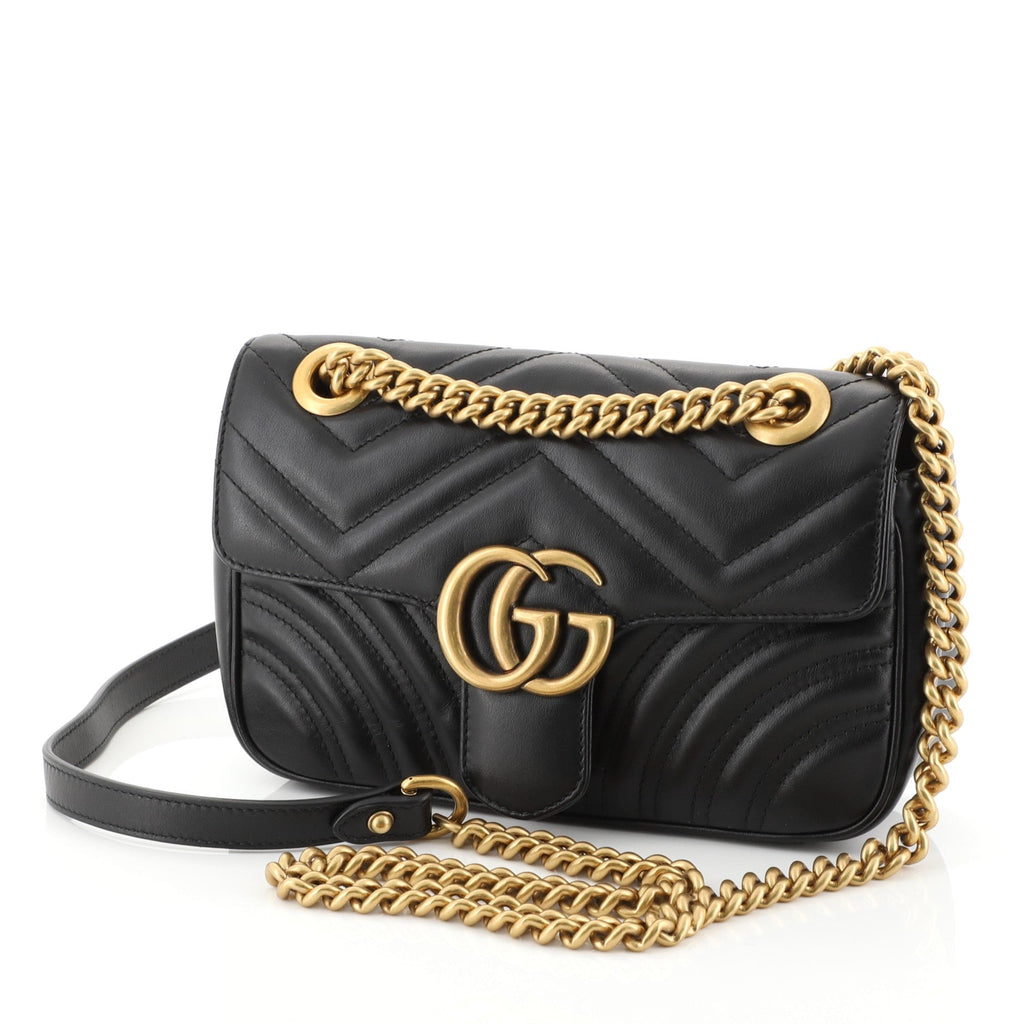GG Marmont Flap Bag Matelasse Leather Mini