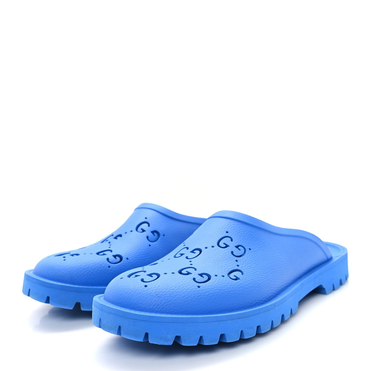 Rubber GG Monogram Mens Sandals 12 Bright Splash