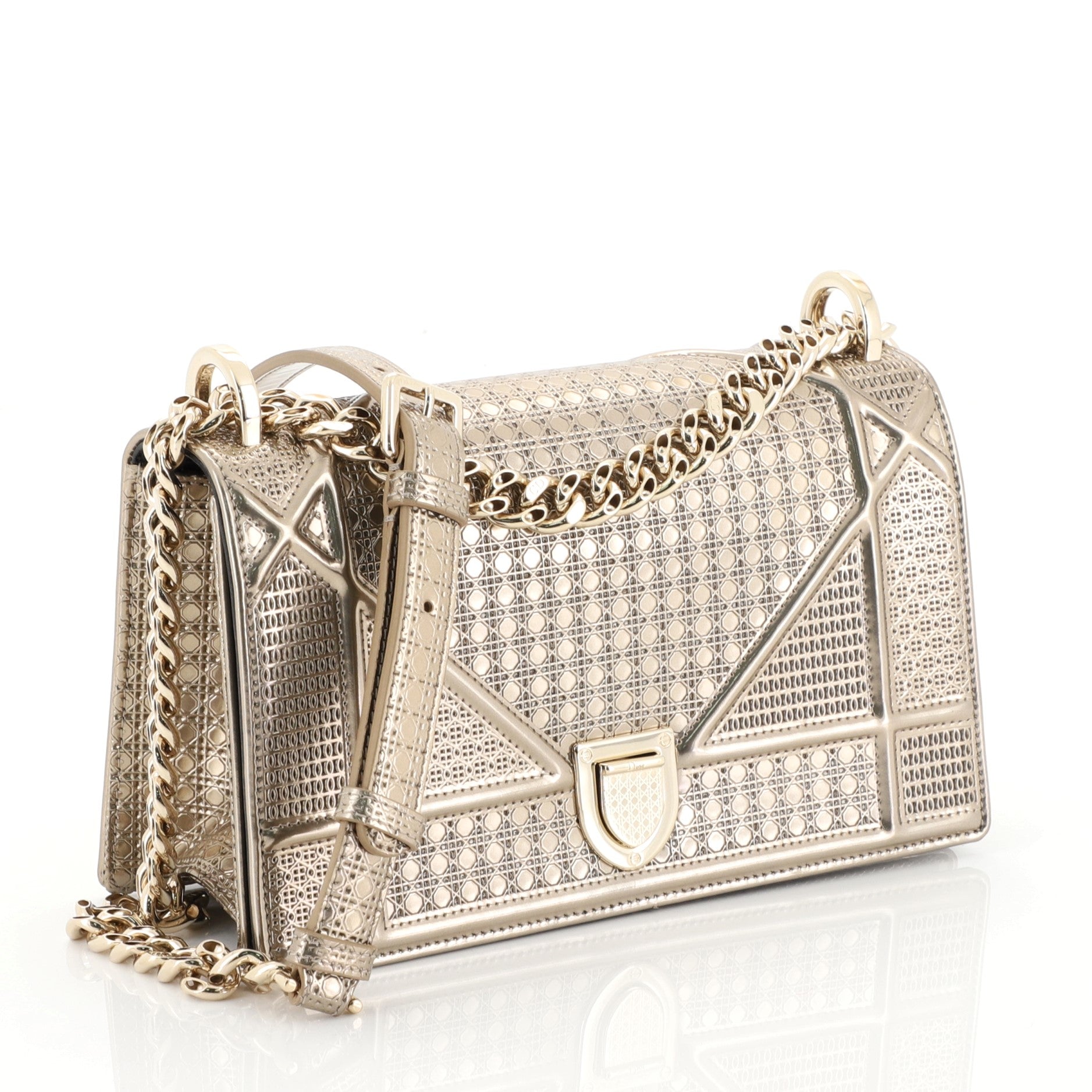 Diorama Flap Bag Cannage Embossed Calfskin Mini
