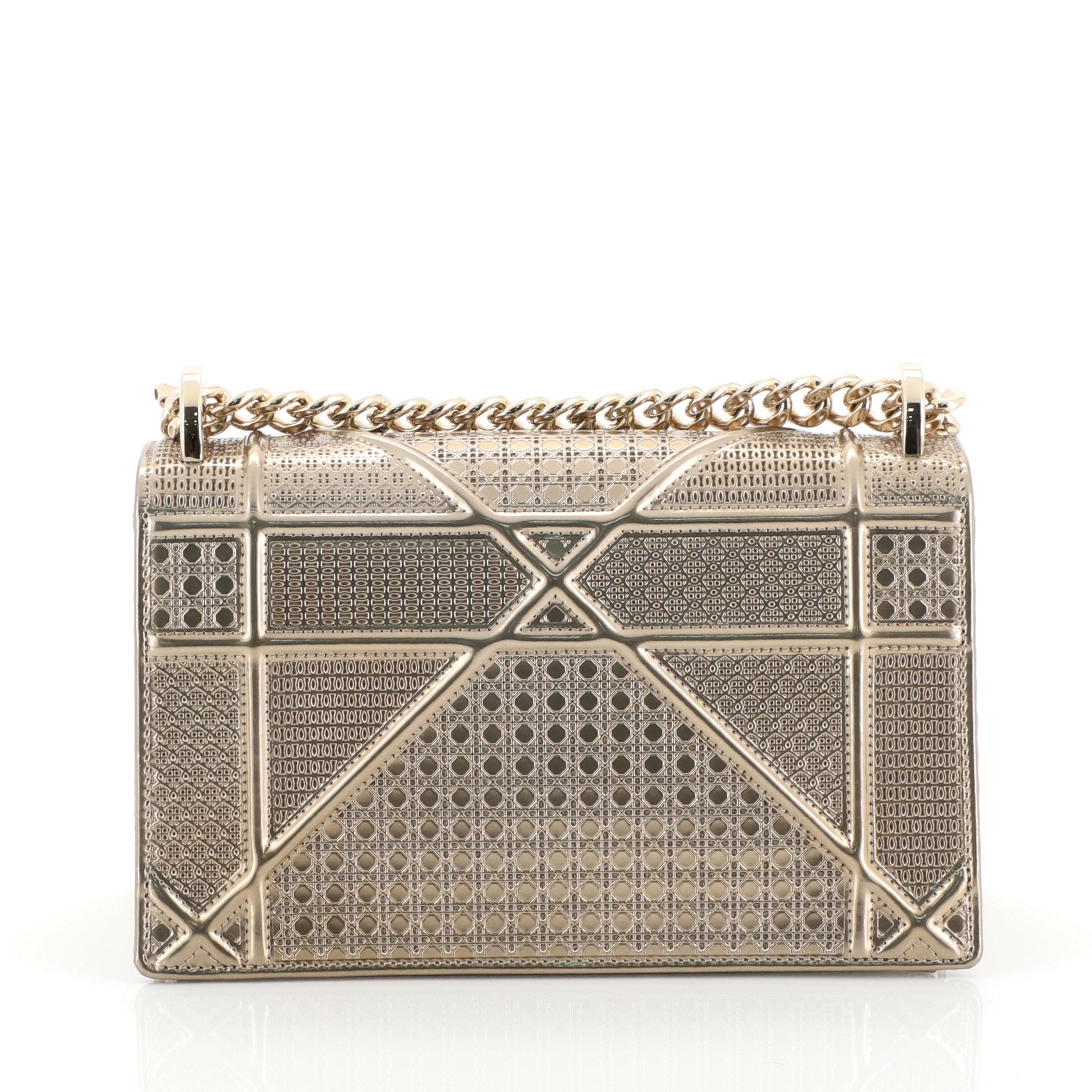 Diorama Flap Bag Cannage Embossed Calfskin Mini