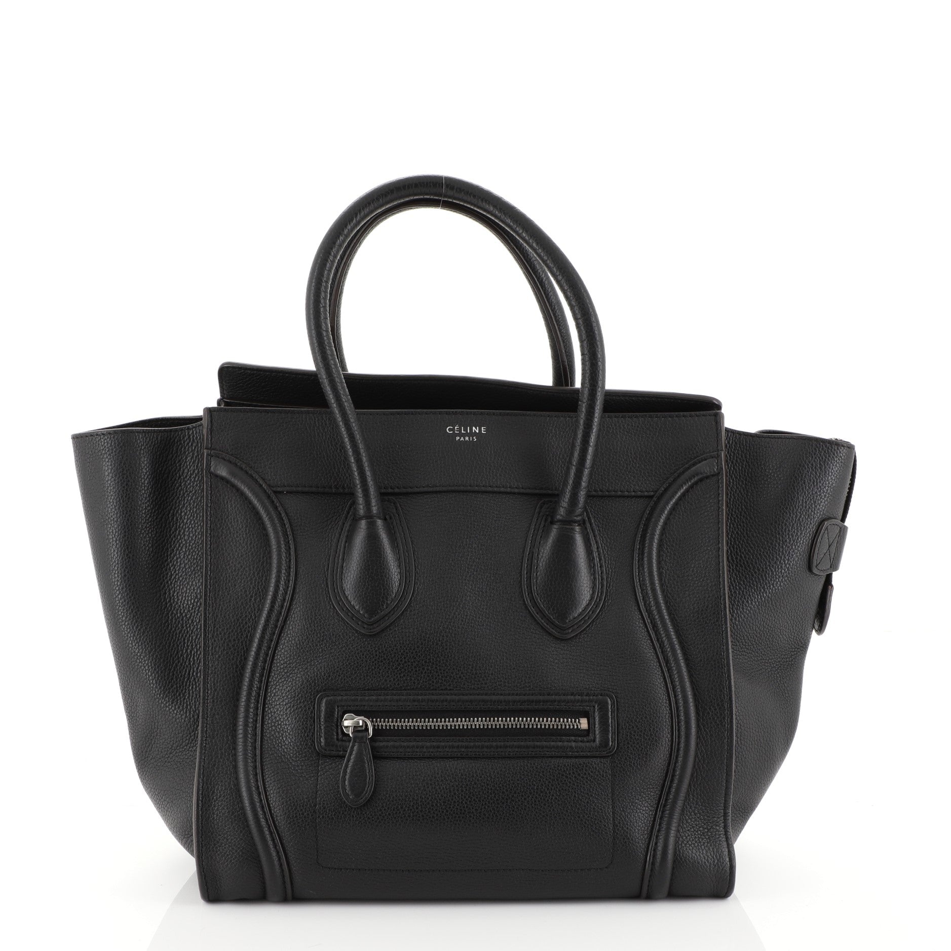 Luggage Handbag Grainy Leather Mini