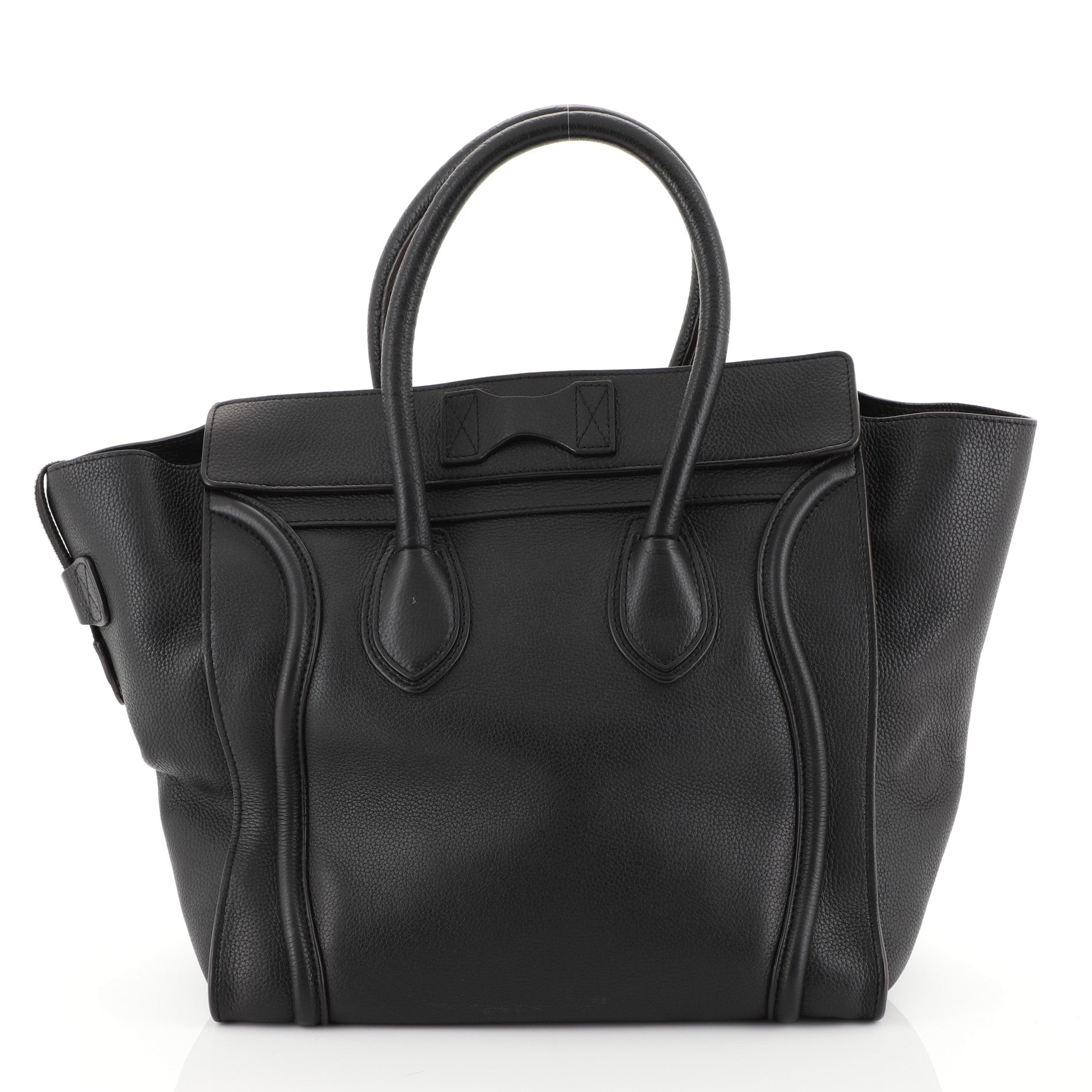Luggage Handbag Grainy Leather Mini