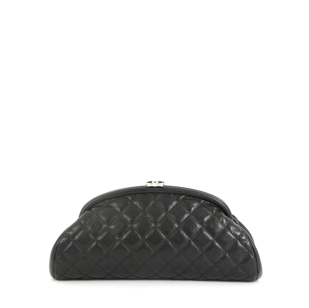 Timeless Clutch Quilted Caviar