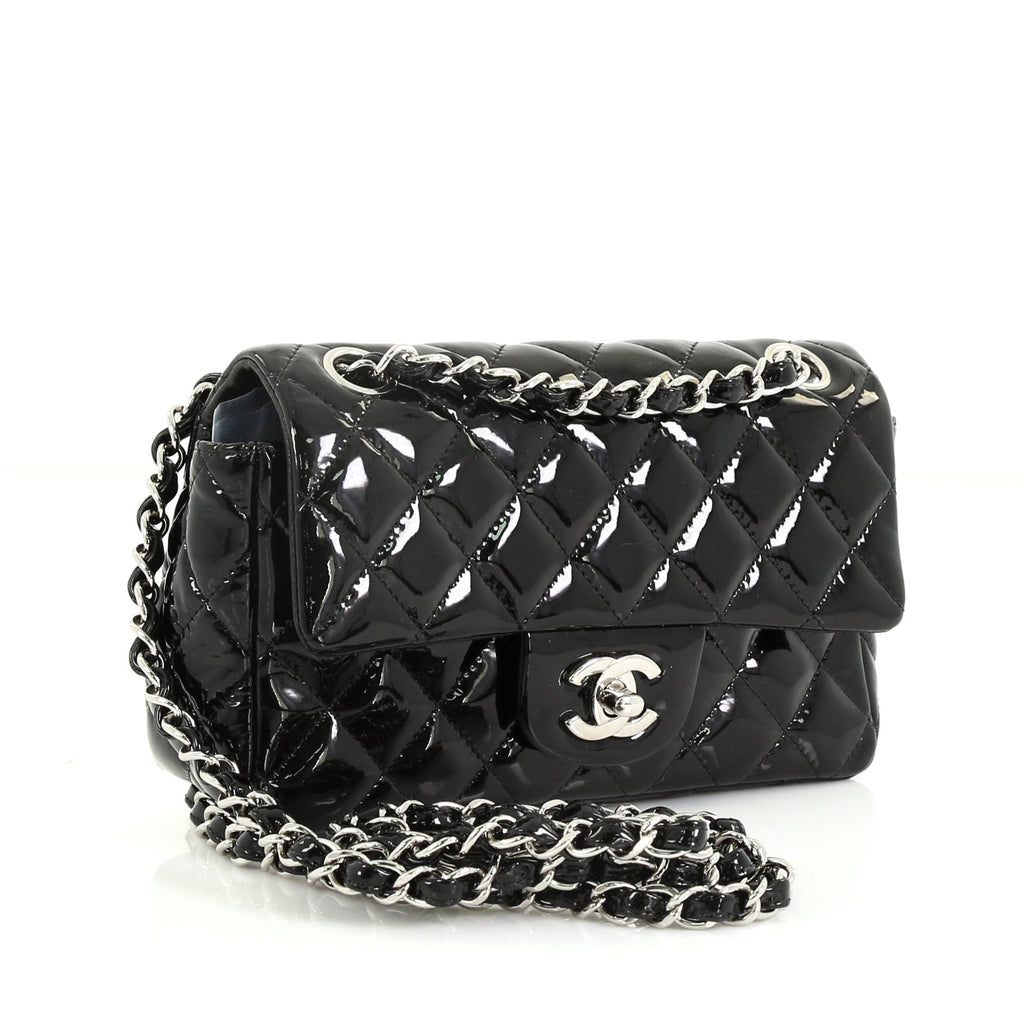 Classic Single Flap Bag Quilted Patent Mini