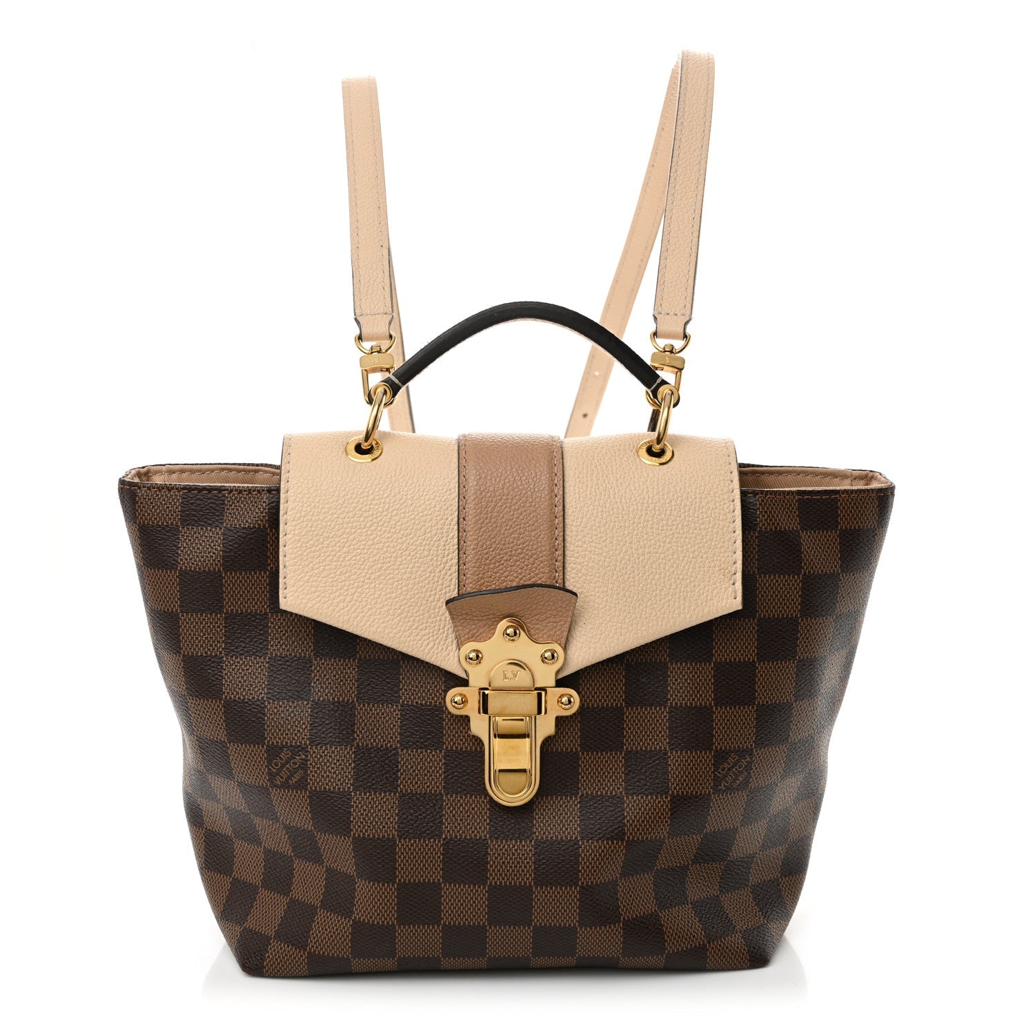Damier Ebene Clapton Backpack Creme