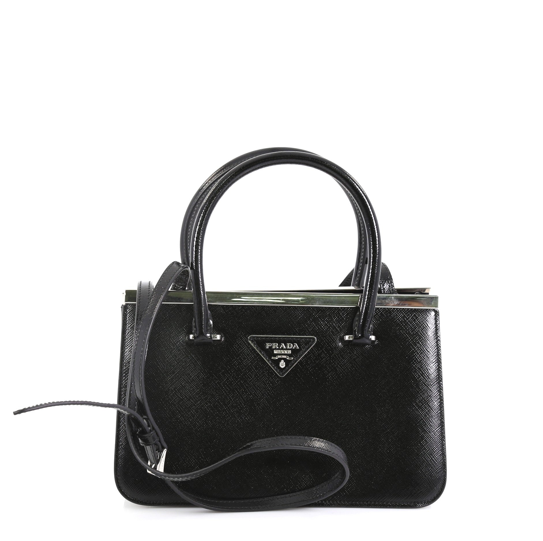Frame Convertible Bag Vernice Saffiano Leather Mini