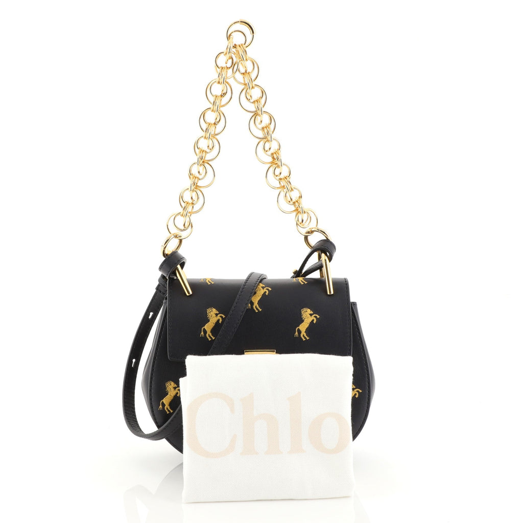Drew Bijou Crossbody Bag Embroidered Leather Mini