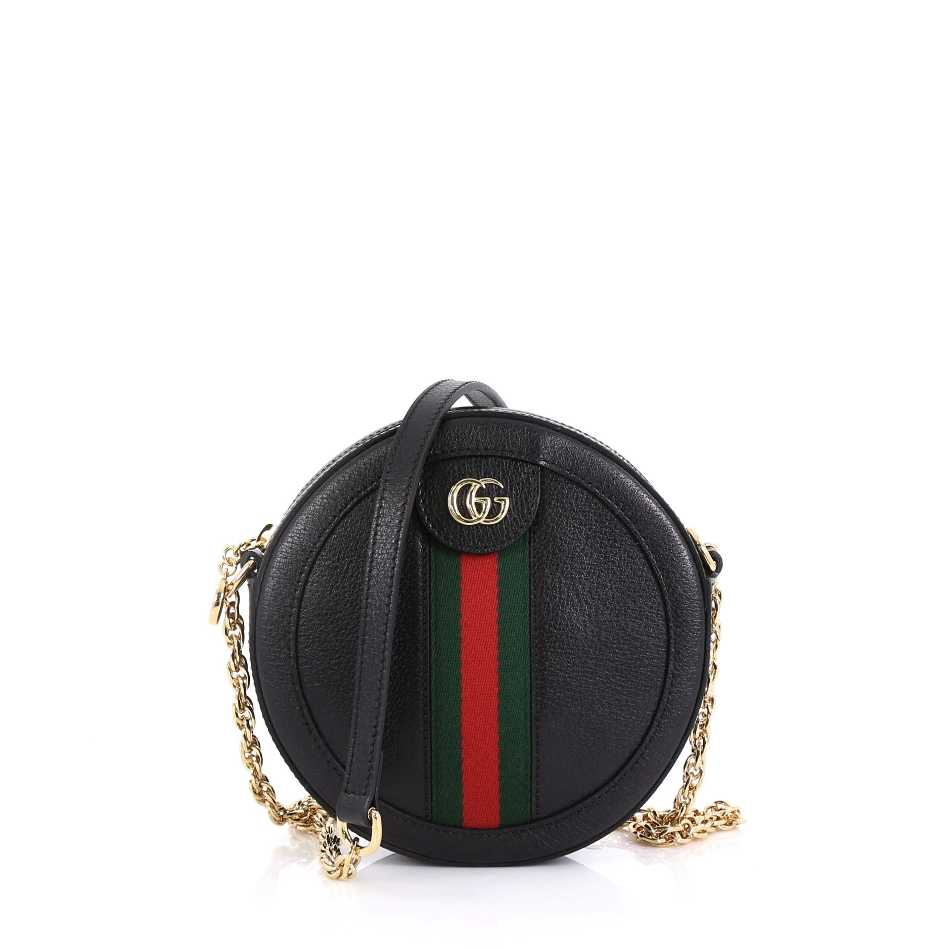 Ophidia Round Shoulder Bag Leather Mini