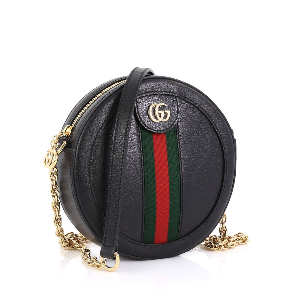 Ophidia Round Shoulder Bag Leather Mini