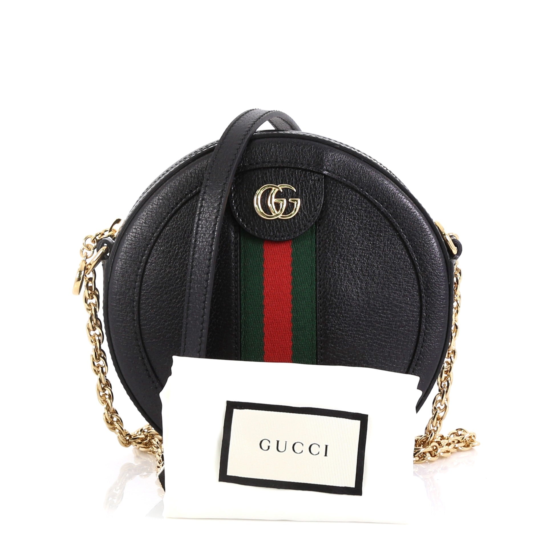 Ophidia Round Shoulder Bag Leather Mini