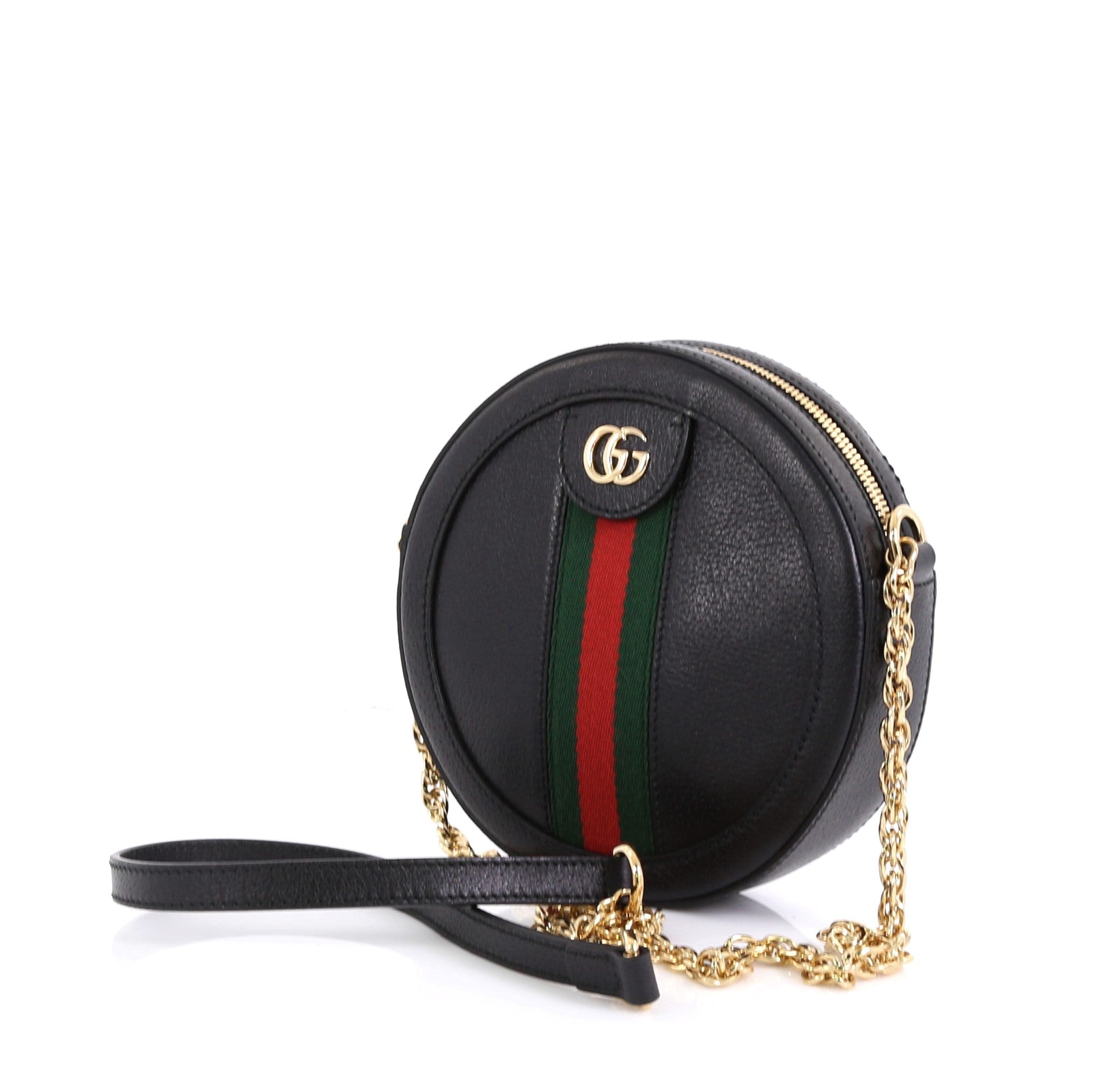 Ophidia Round Shoulder Bag Leather Mini