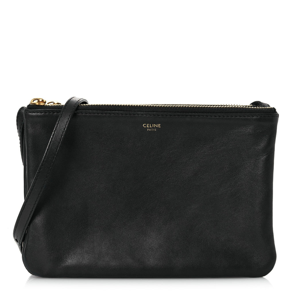 Lambskin Small Trio Crossbody Bag Black