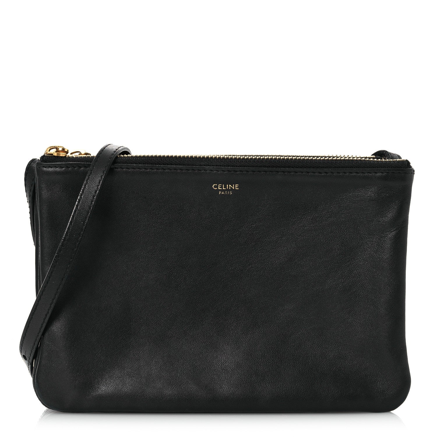 Lambskin Small Trio Crossbody Bag Black