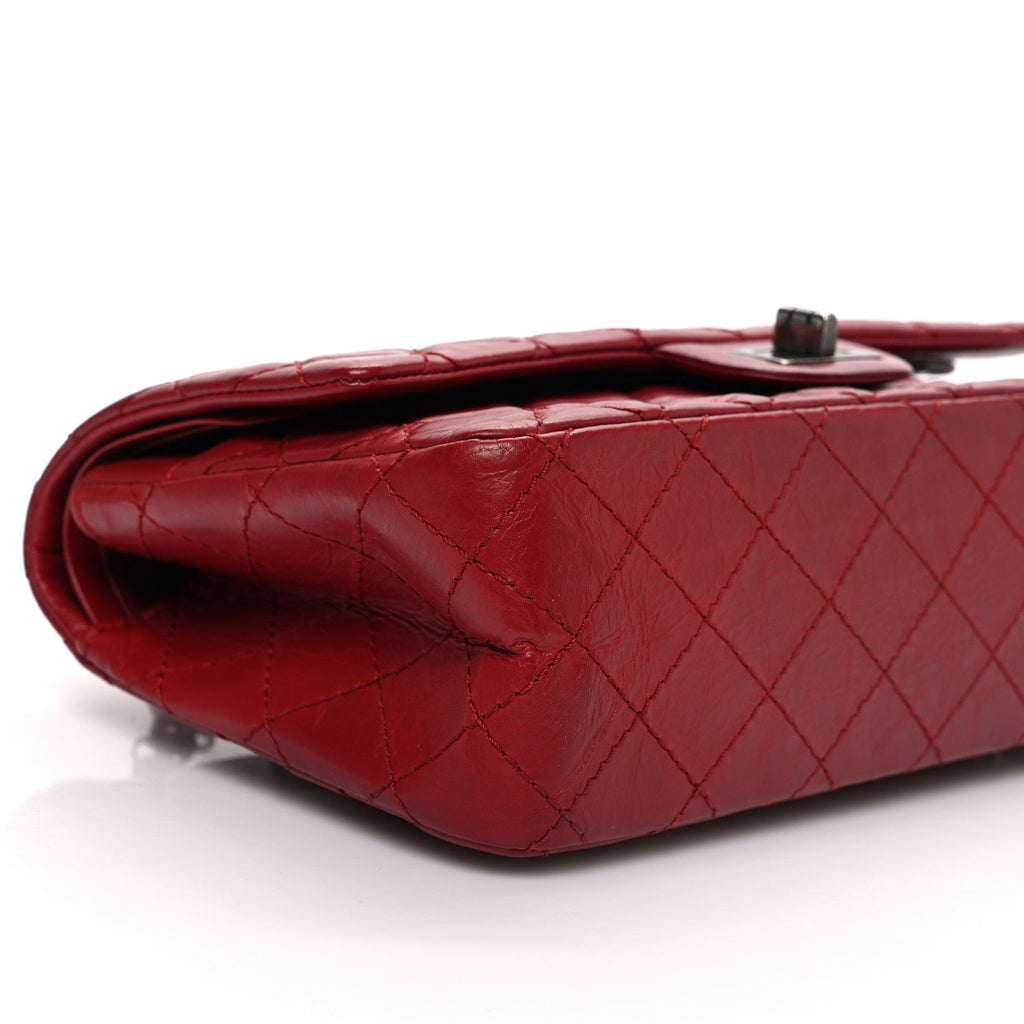 Aged Calfskin Quilted 2.55 Reissue 225 Flap Red