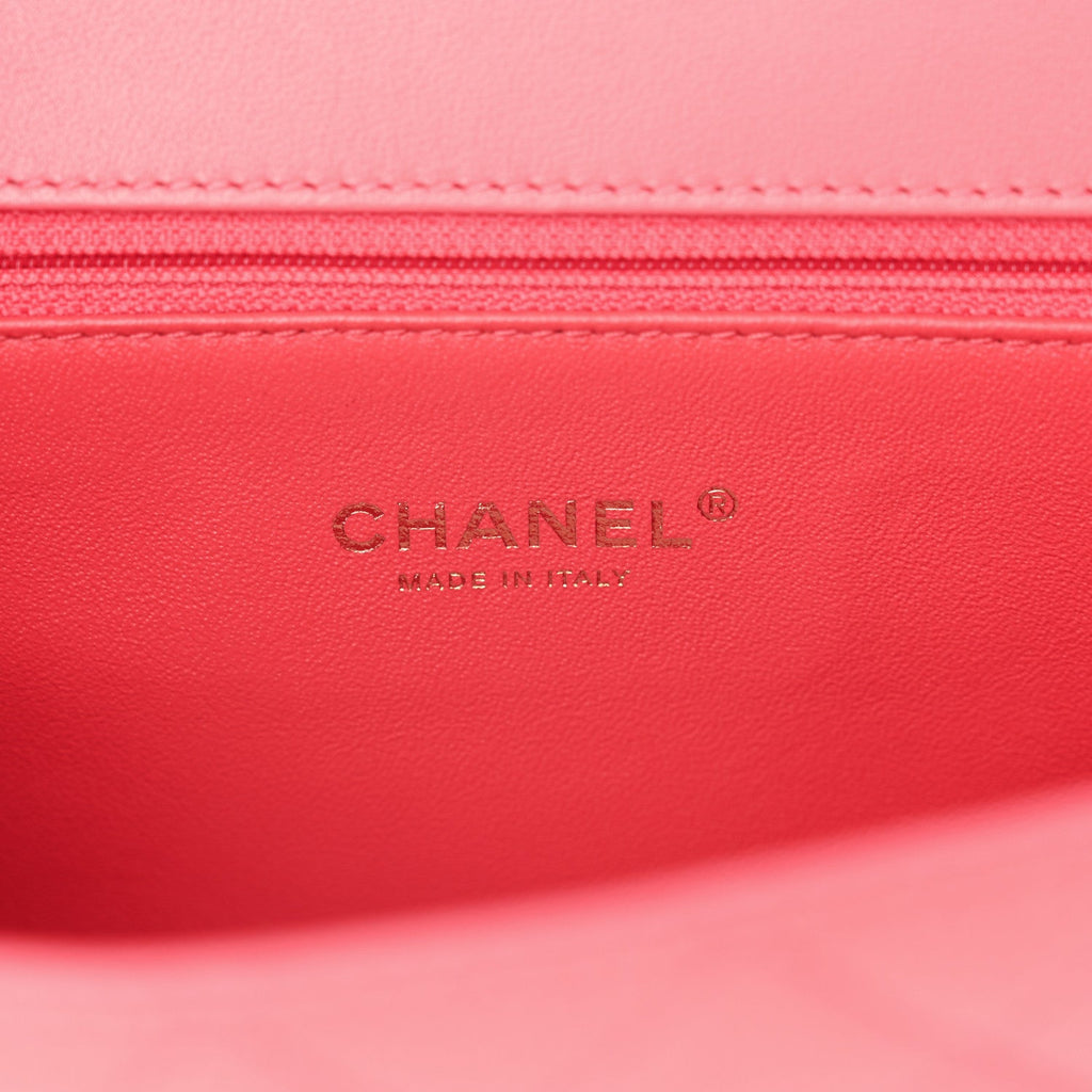 Caviar Quilted Medium CC Filigree Flap Pink