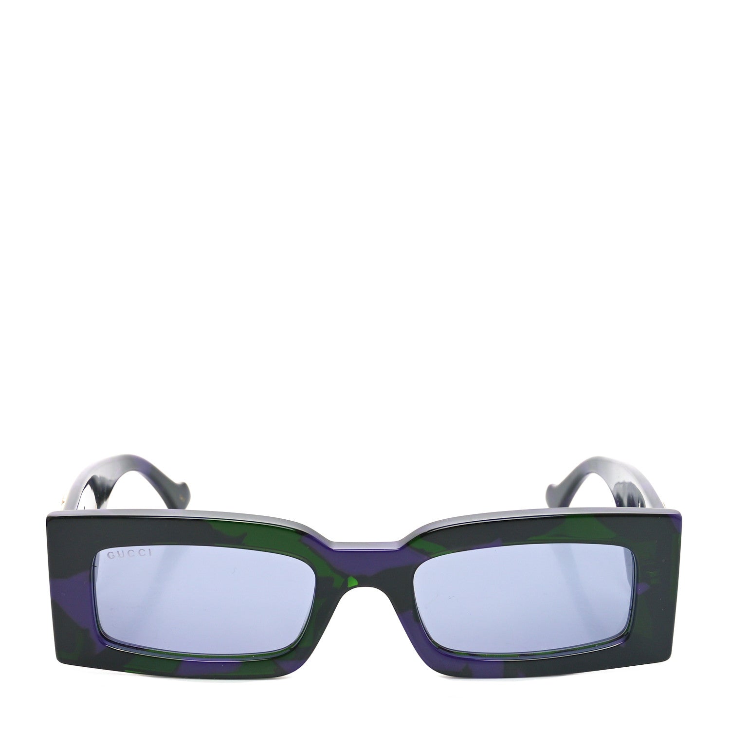 Acetate Rectangular Sunglasses GG1425S Havana Purple Green