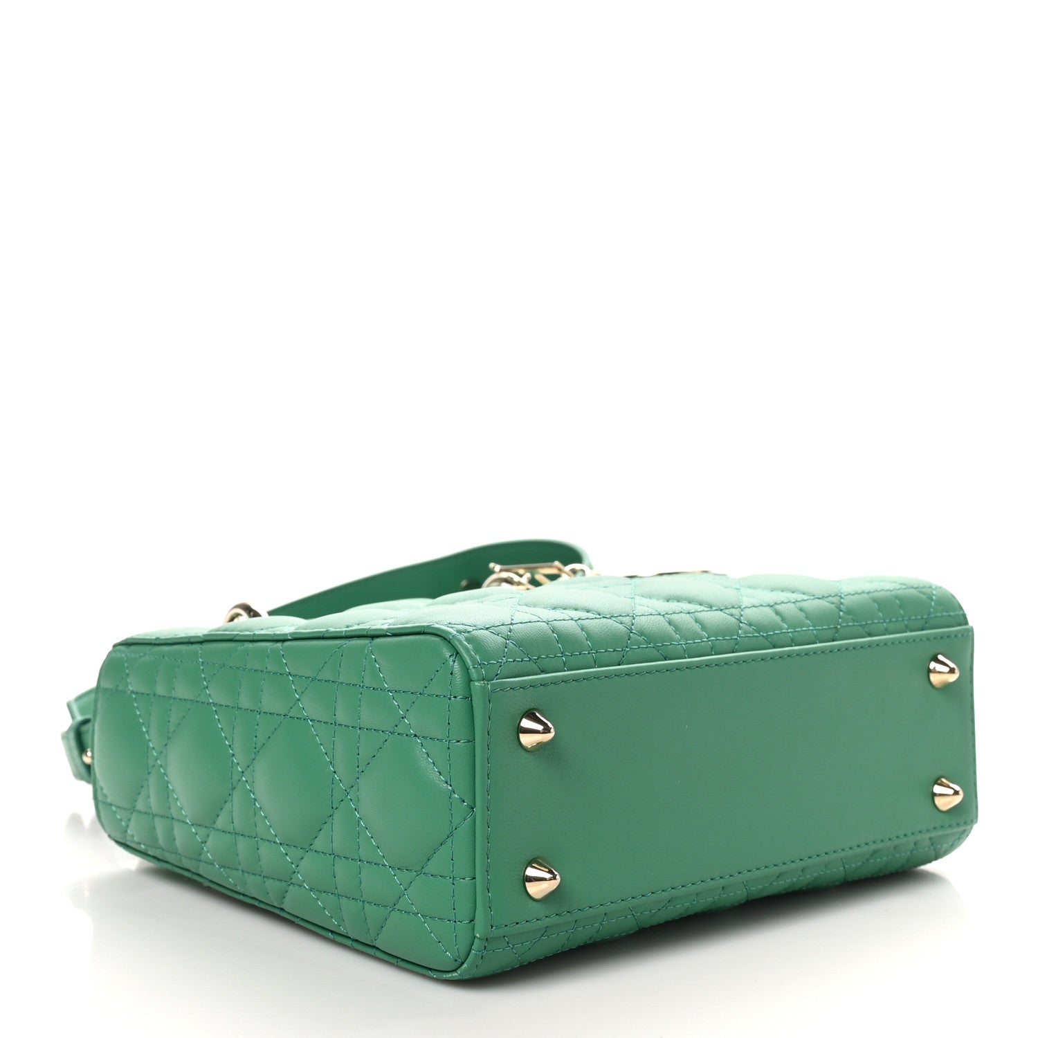 Lambskin Cannage Small My ABCDior Lady Dior Green