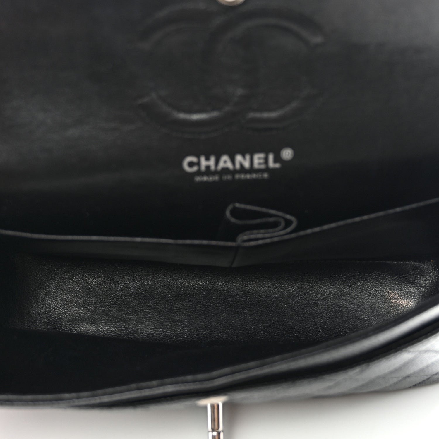 Caviar Quilted Small Double Flap Black