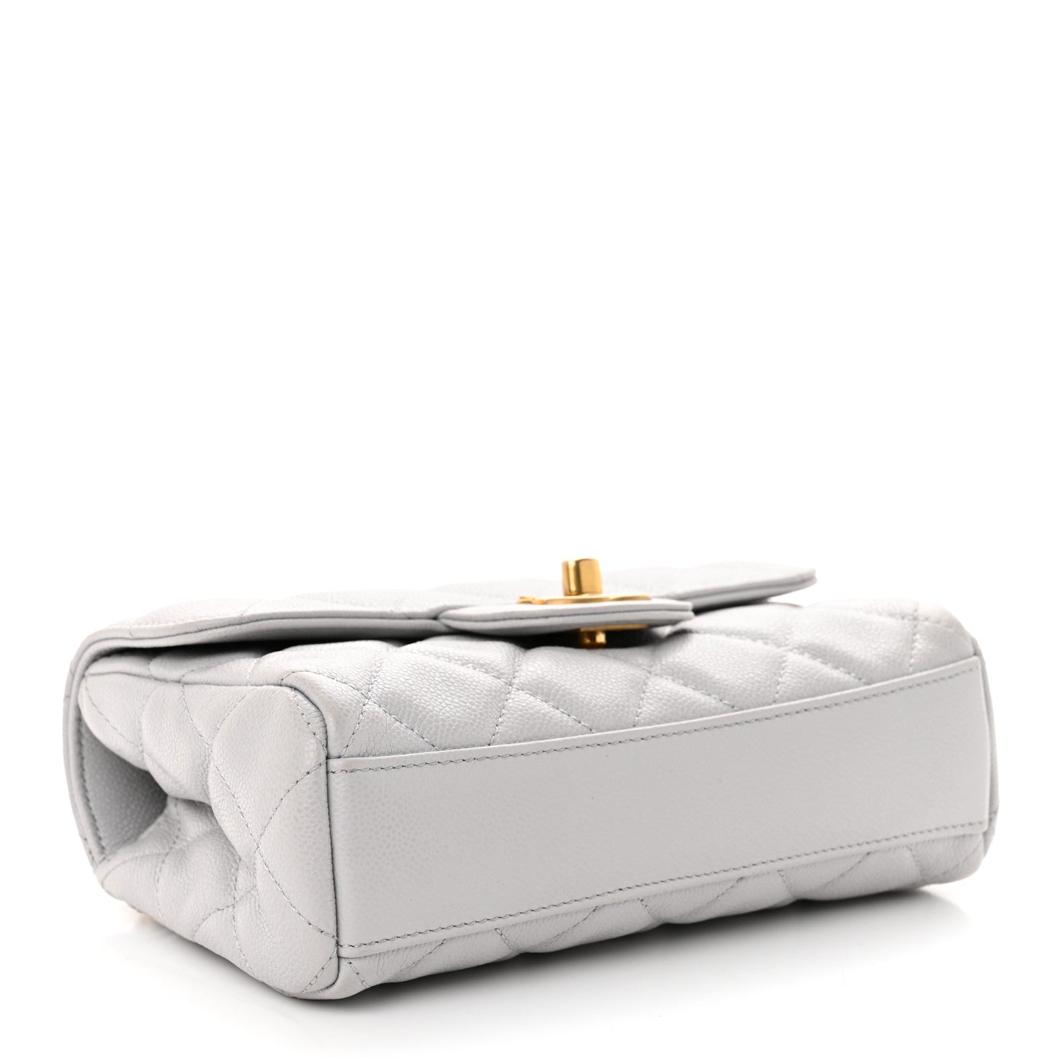 Caviar Quilted Mini Flap Grey