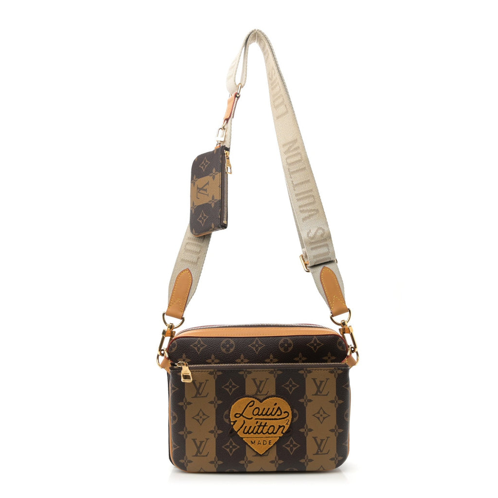 X NIGO Reverse Monogram Stripes Trio Messenger