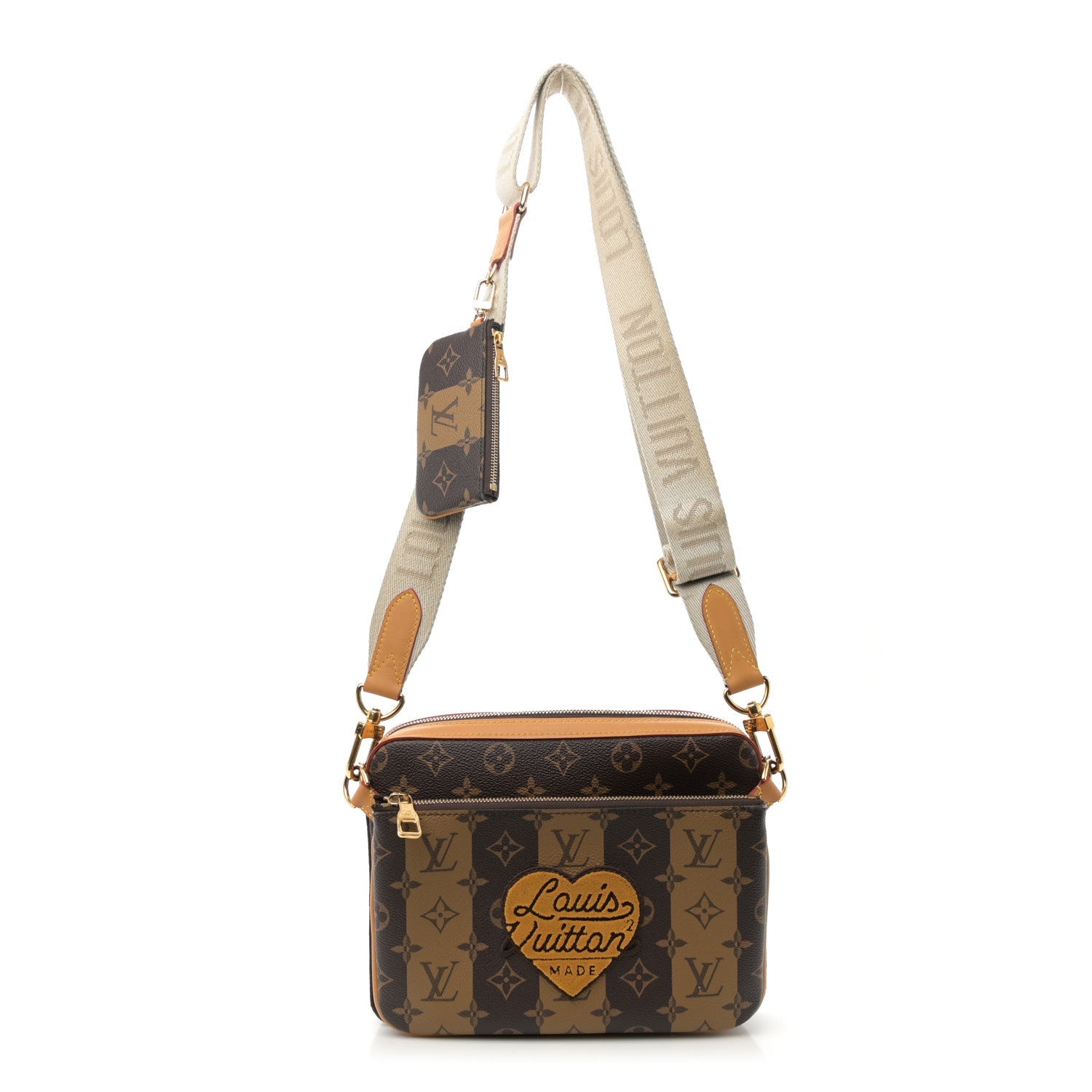 X NIGO Reverse Monogram Stripes Trio Messenger