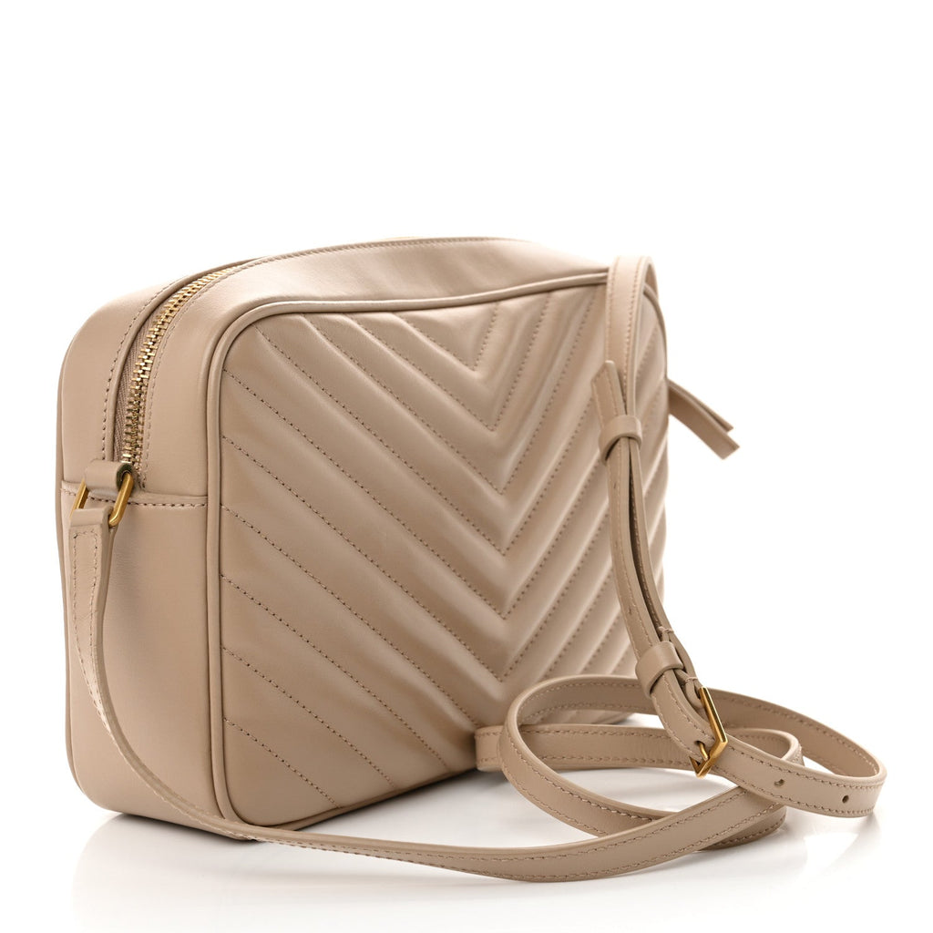 Calfskin Matelasse Monogram Lou Camera Bag Dark Beige