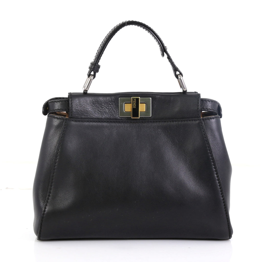 Peekaboo Bag Leather with Calf Hair Interior Mini