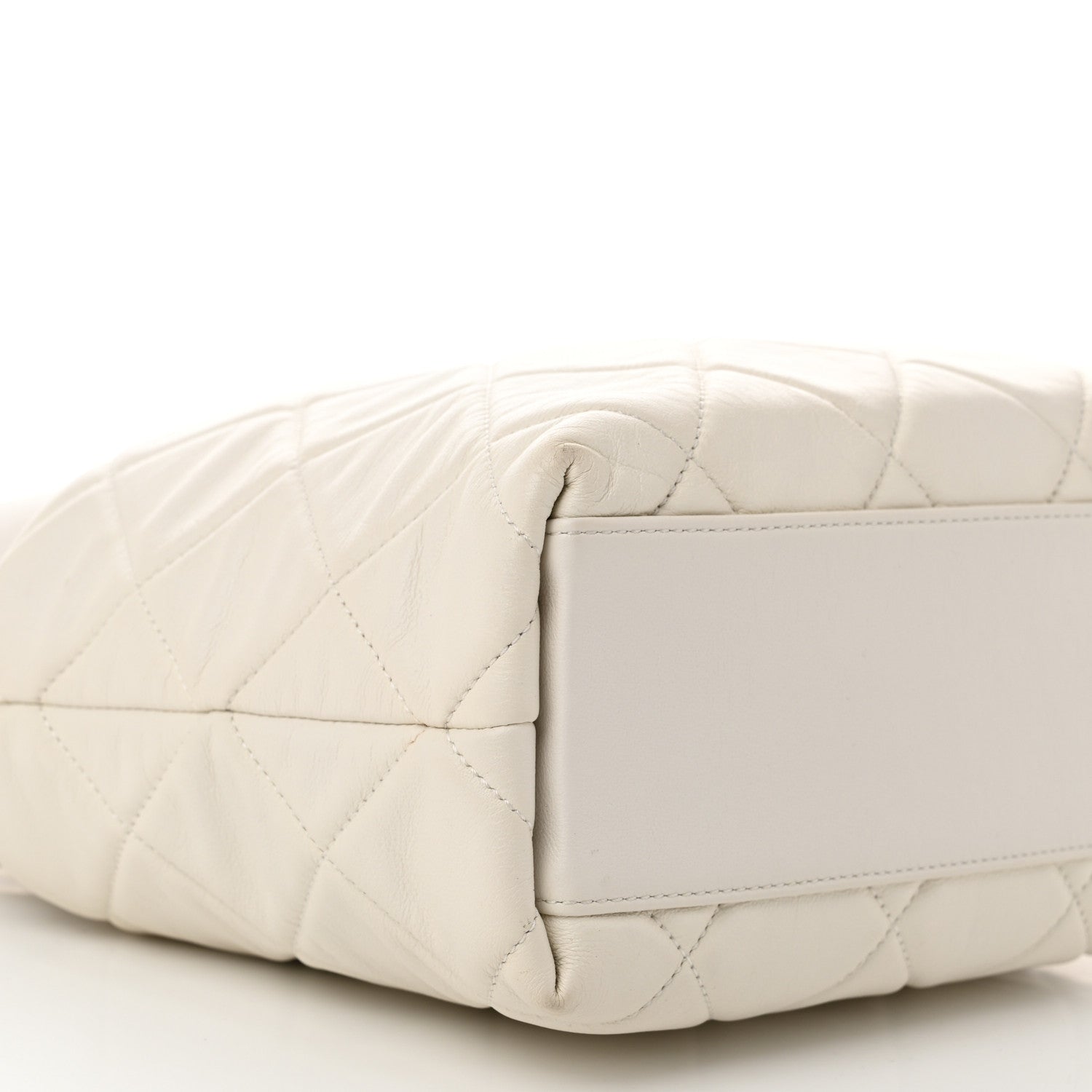 Calfskin Quilted Close To Me Hobo White