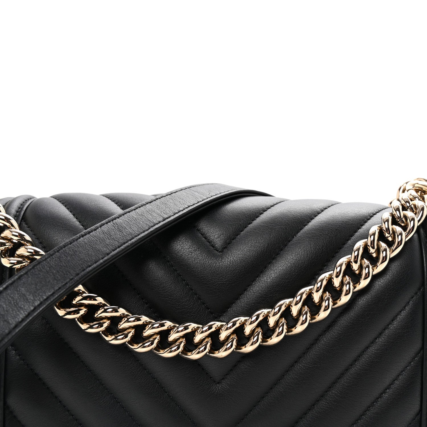 Lambskin Chevron Quilted Medium Boy Flap Black