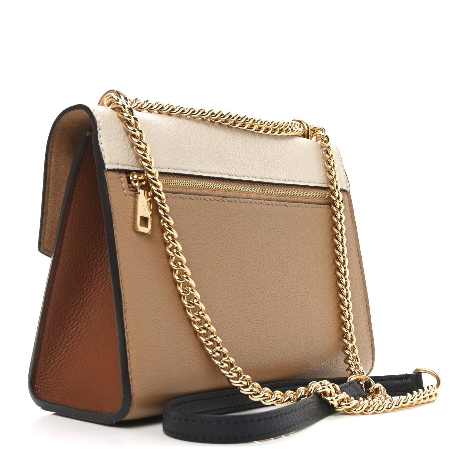 Soft Calfskin Mylockme Chain Bag BB Arizona Quartz Caramel