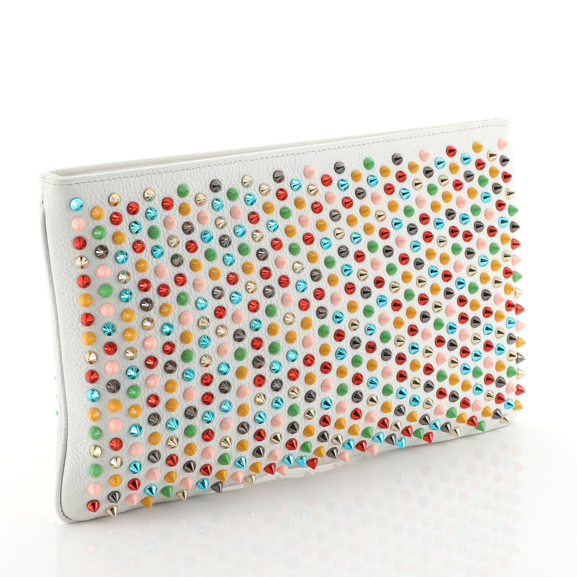 Loubiposh Clutch Spiked Leather