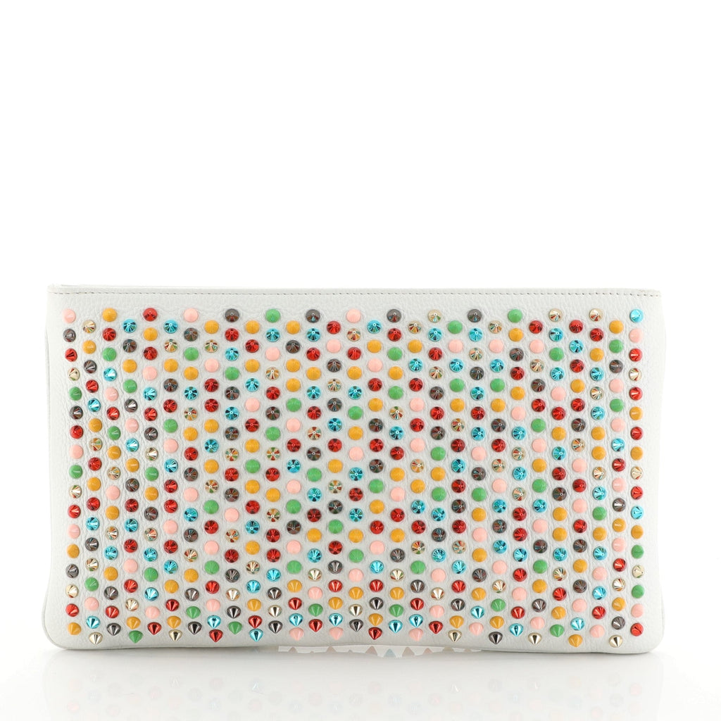 Loubiposh Clutch Spiked Leather