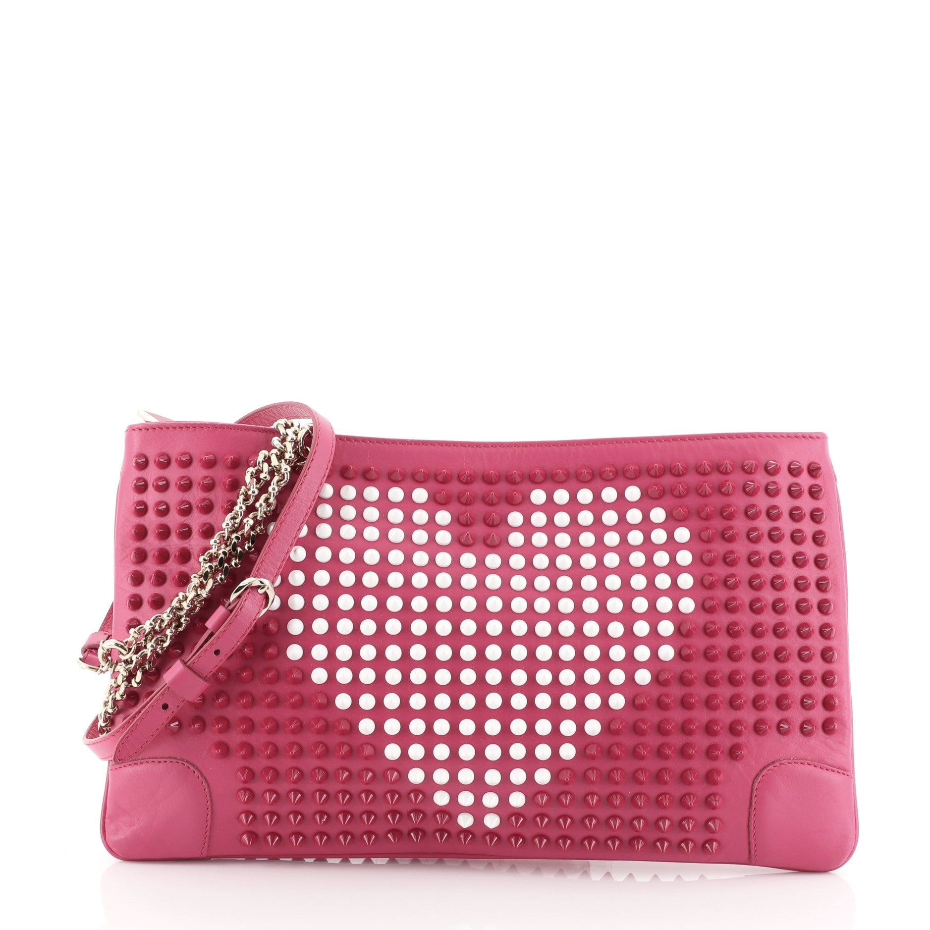 Loubiposh Clutch Spiked Leather