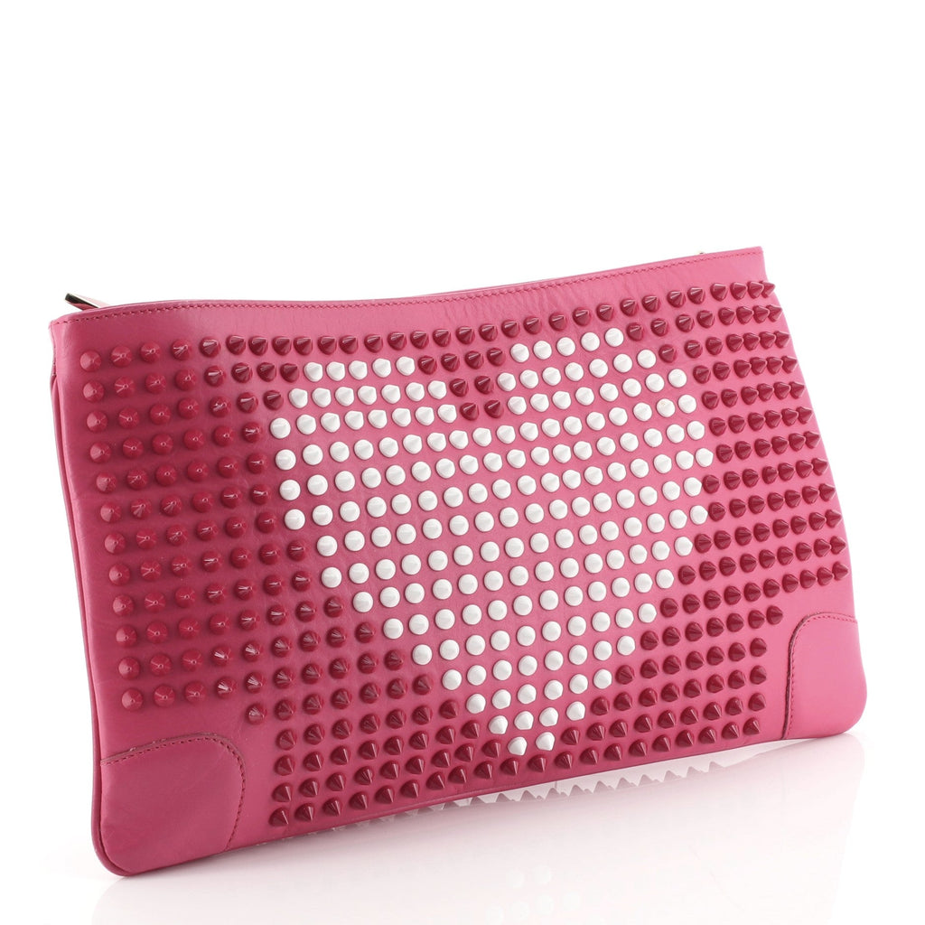 Loubiposh Clutch Spiked Leather