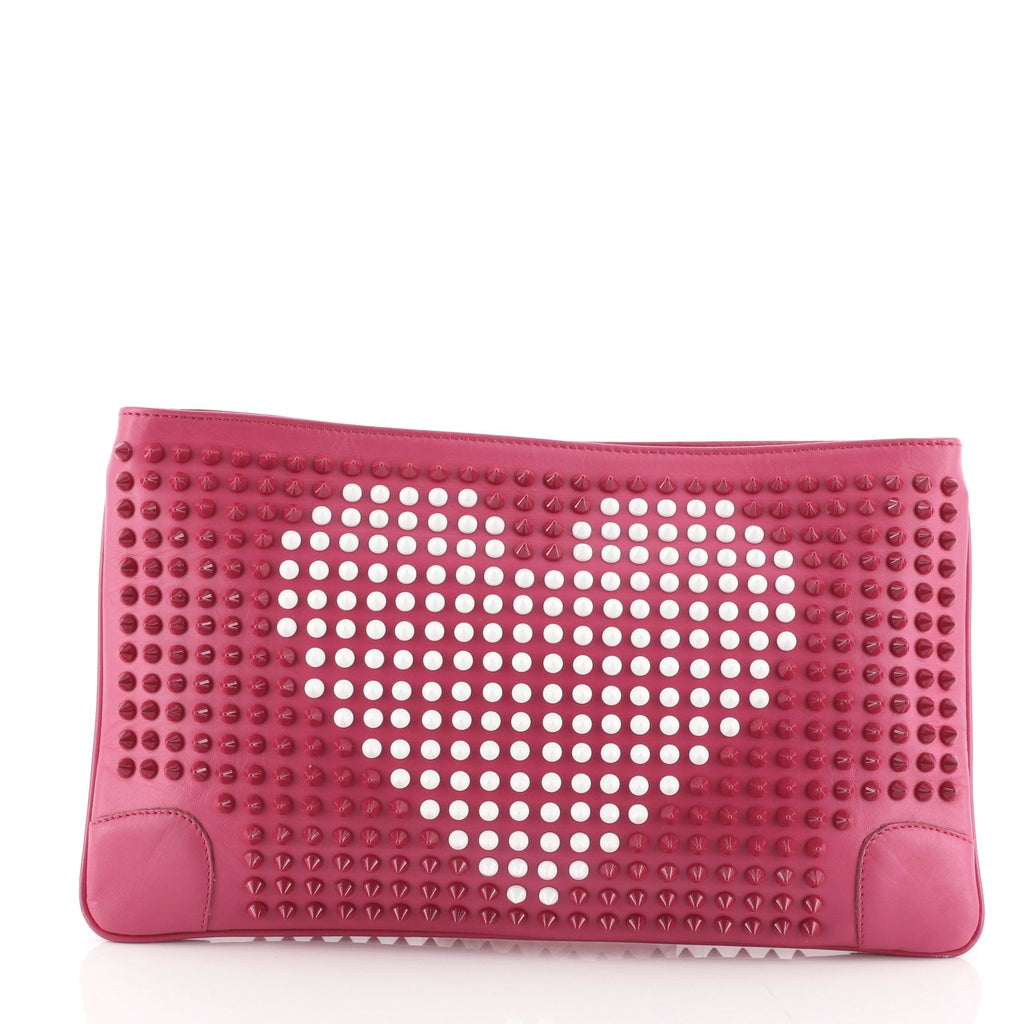 Loubiposh Clutch Spiked Leather