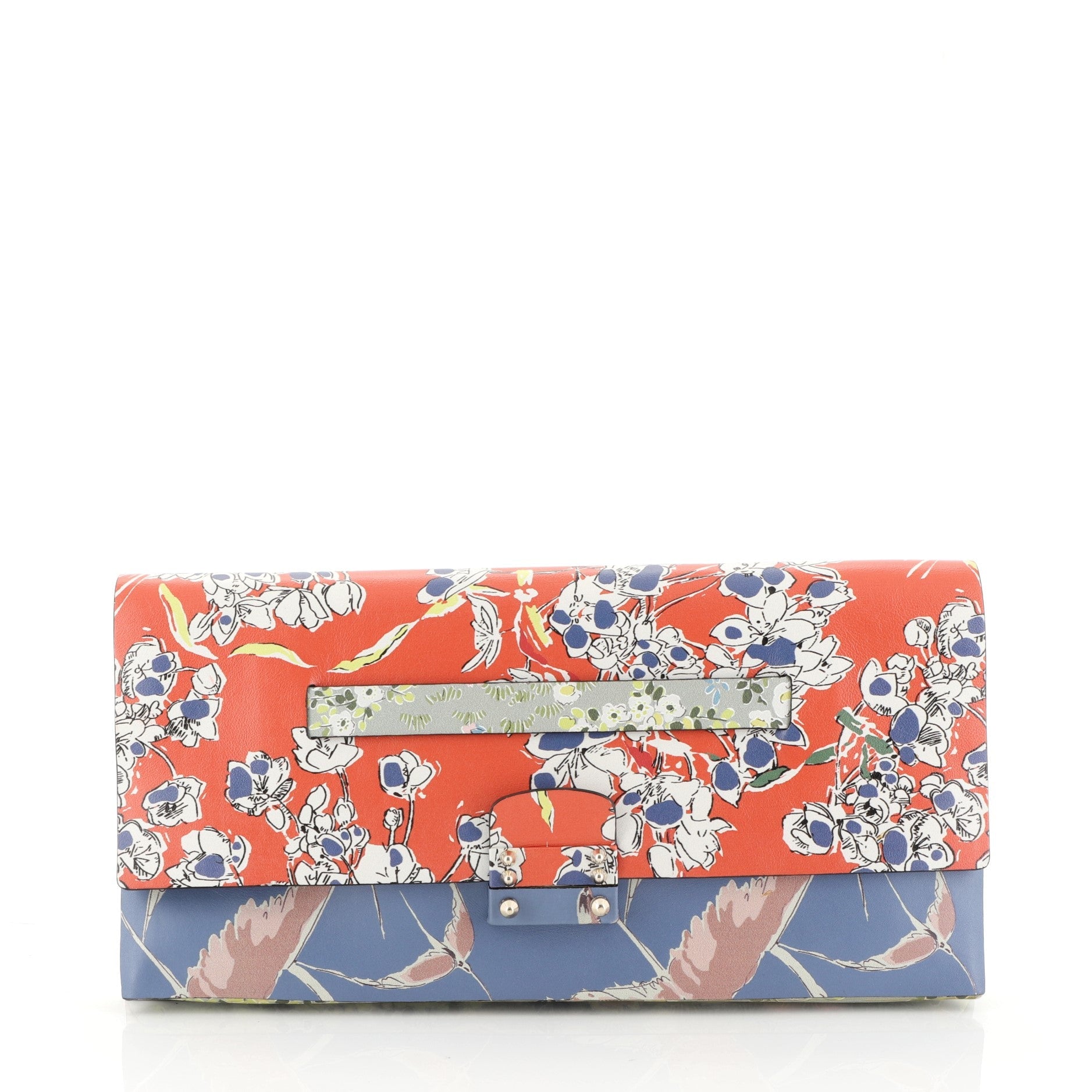 Mime Clutch Printed Leather