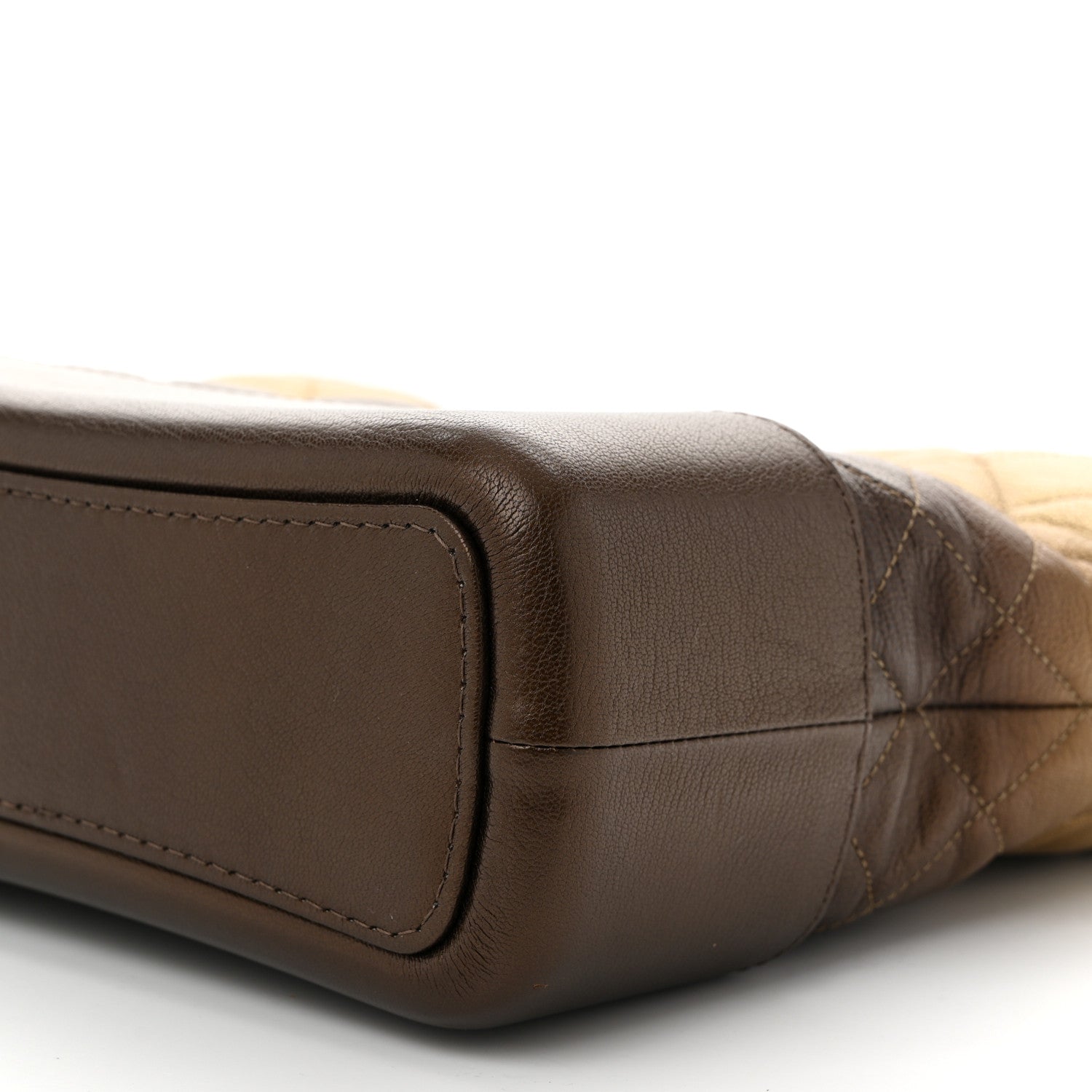 Metallic Goatskin Quilted Medium Gabrielle Hobo Dark Gold Bronze