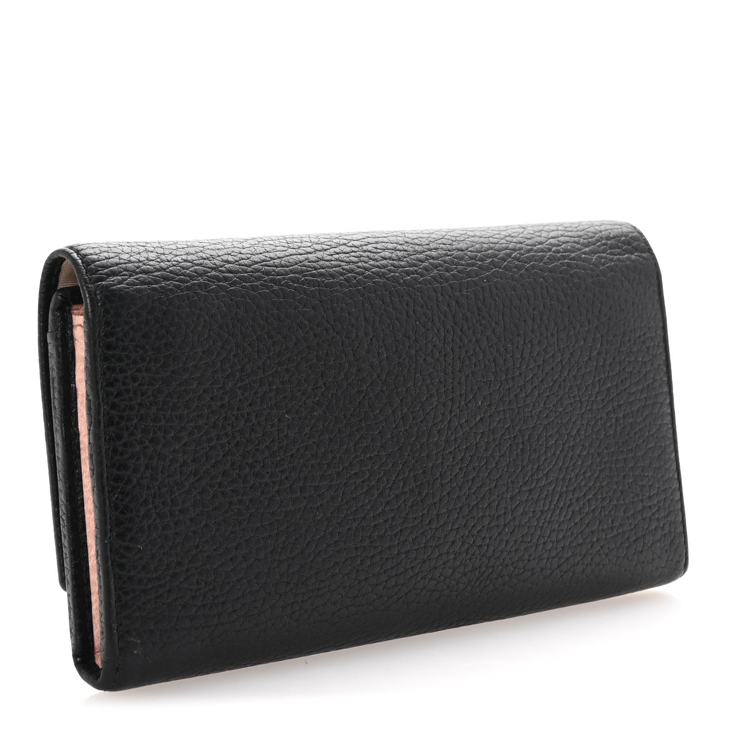 Calfskin Garden Continental Wallet Black