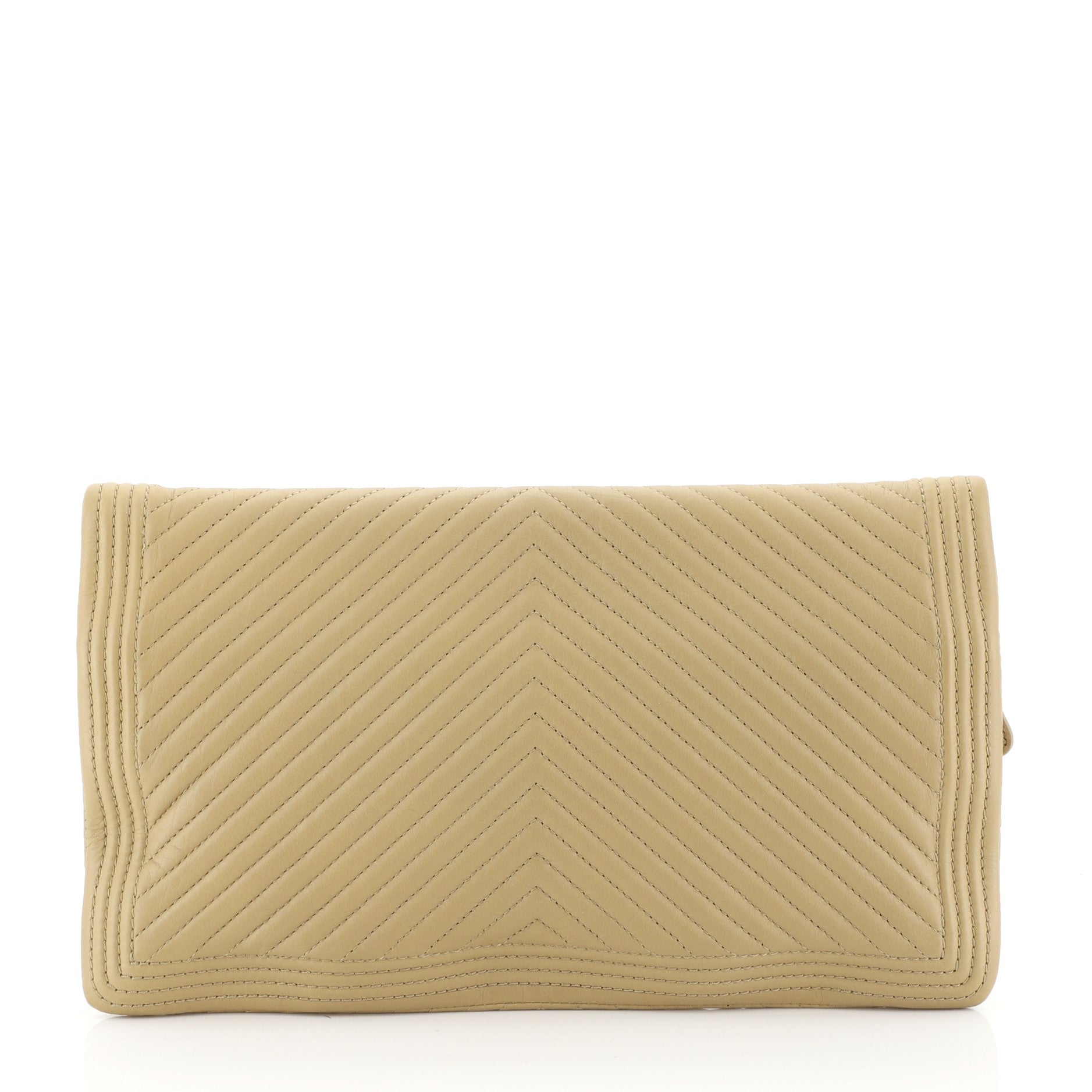 Boy Beauty CC Clutch Chevron Leather