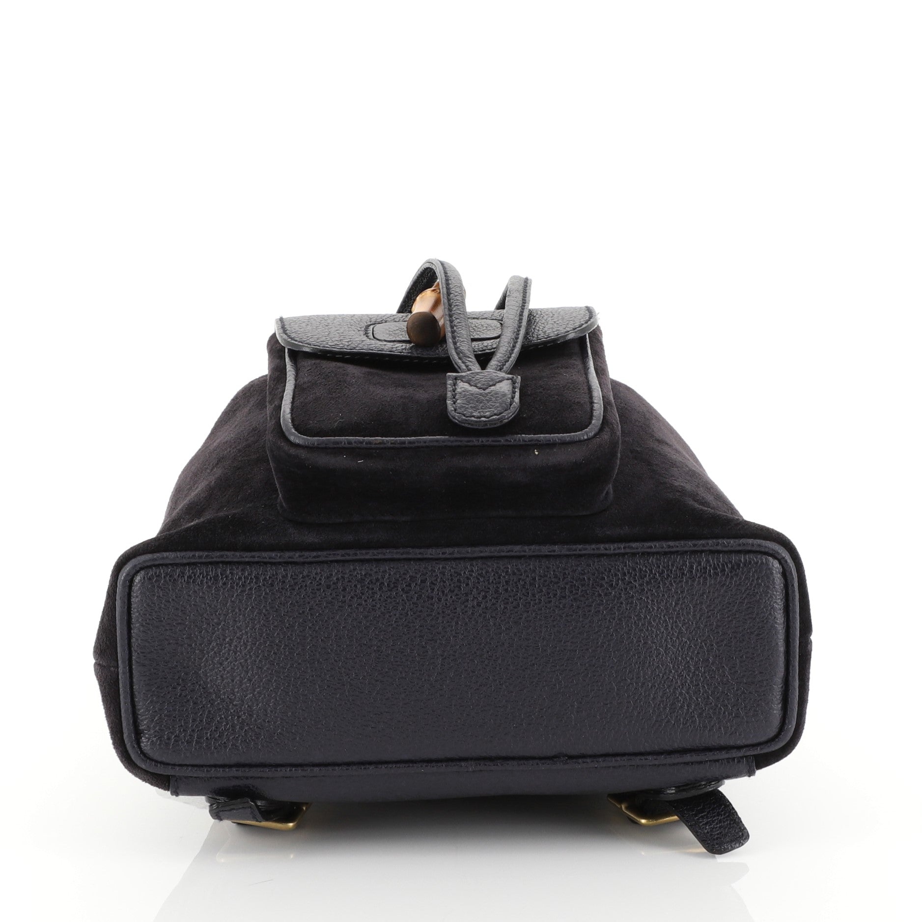 Vintage Bamboo Backpack Suede Mini