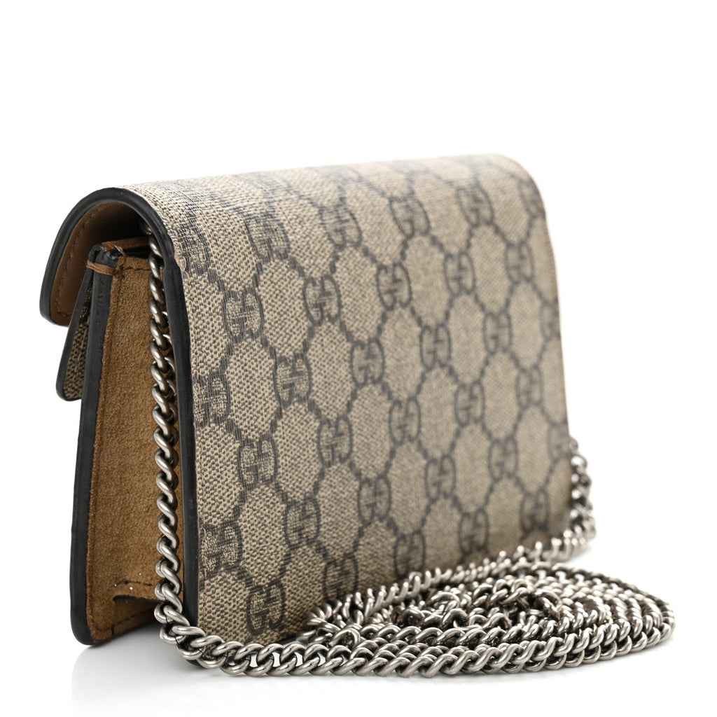GG Supreme Monogram Super Mini Dionysus Shoulder Bag Taupe