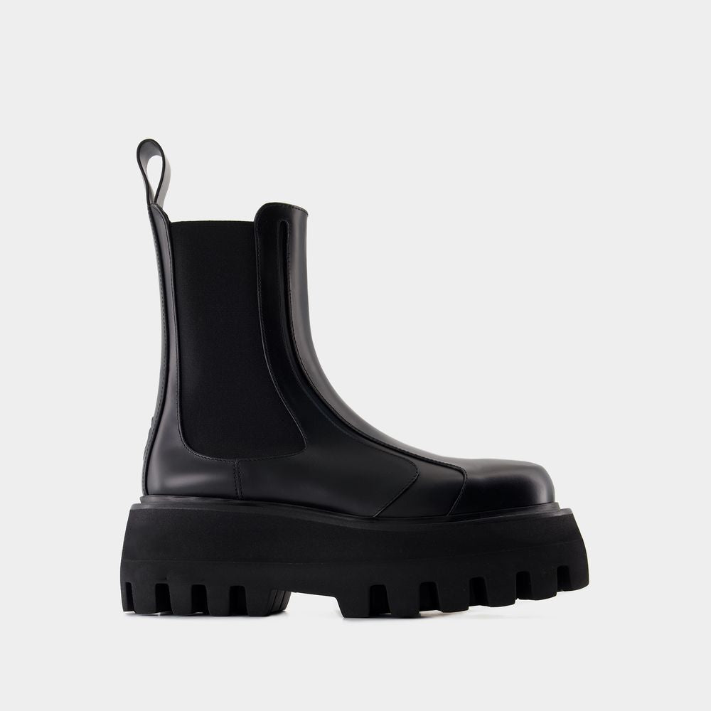 Women's Rubber boots - Alexander McQueen - Leather - Black