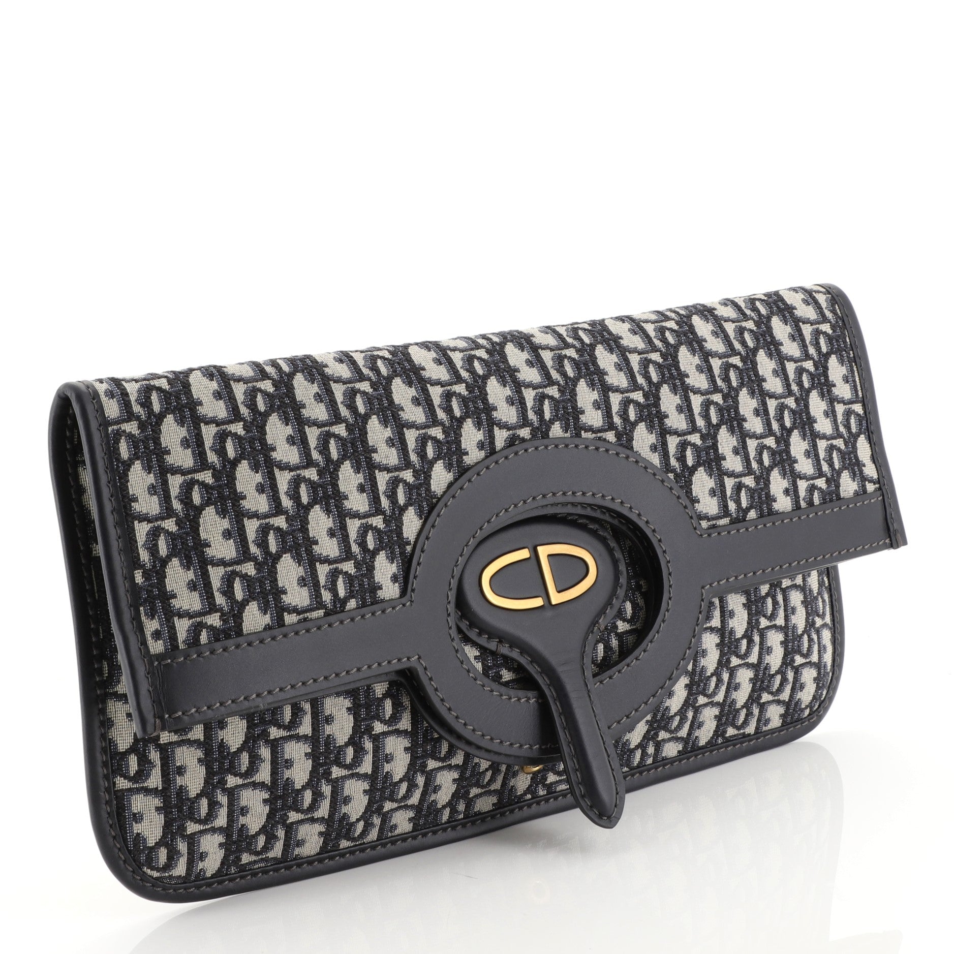 Fold Over Clutch Oblique Canvas