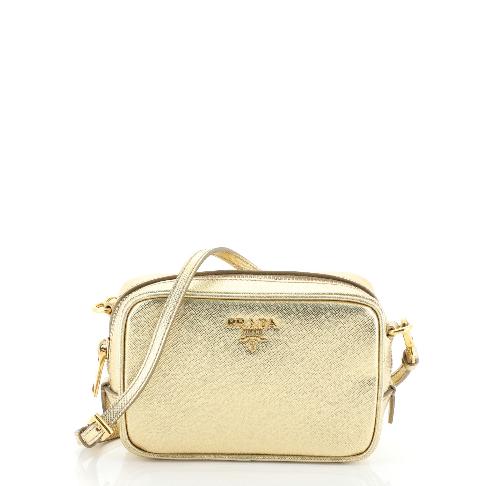 Zip Crossbody Bag Saffiano Leather Mini