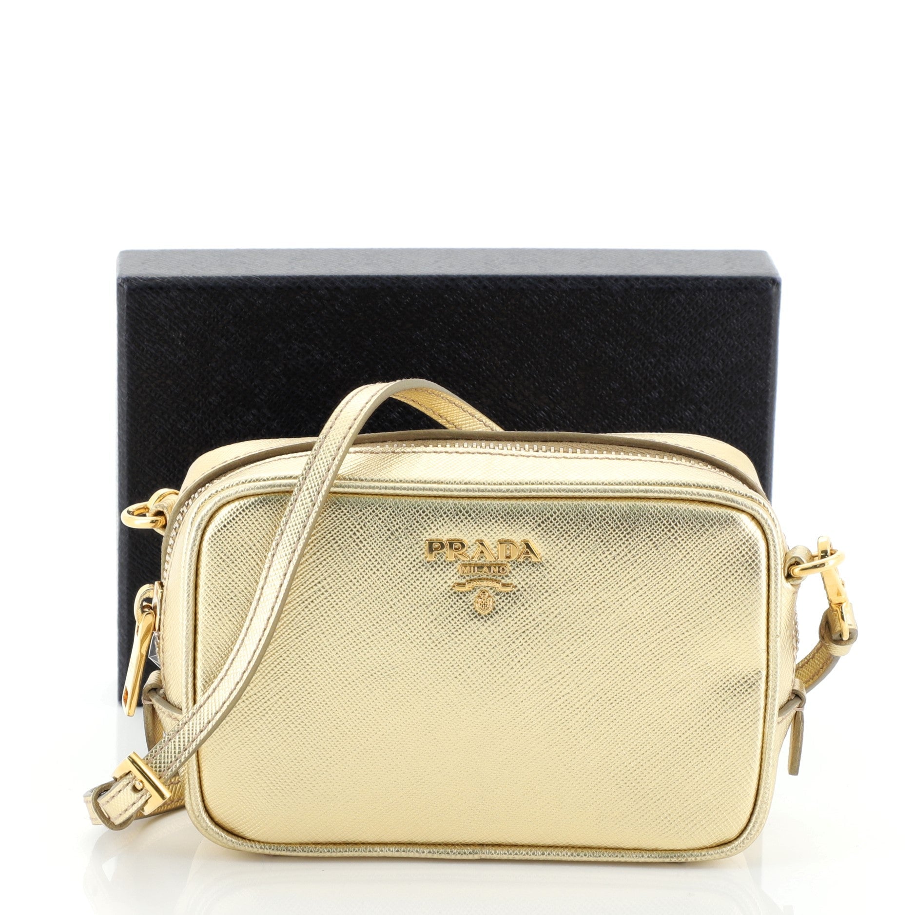 Zip Crossbody Bag Saffiano Leather Mini