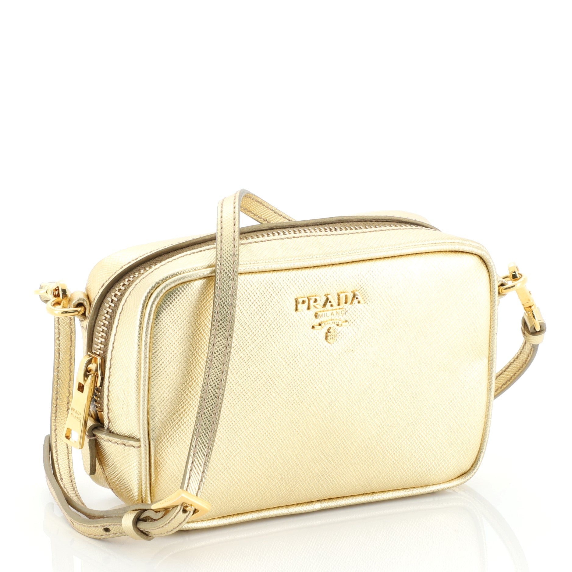 Zip Crossbody Bag Saffiano Leather Mini