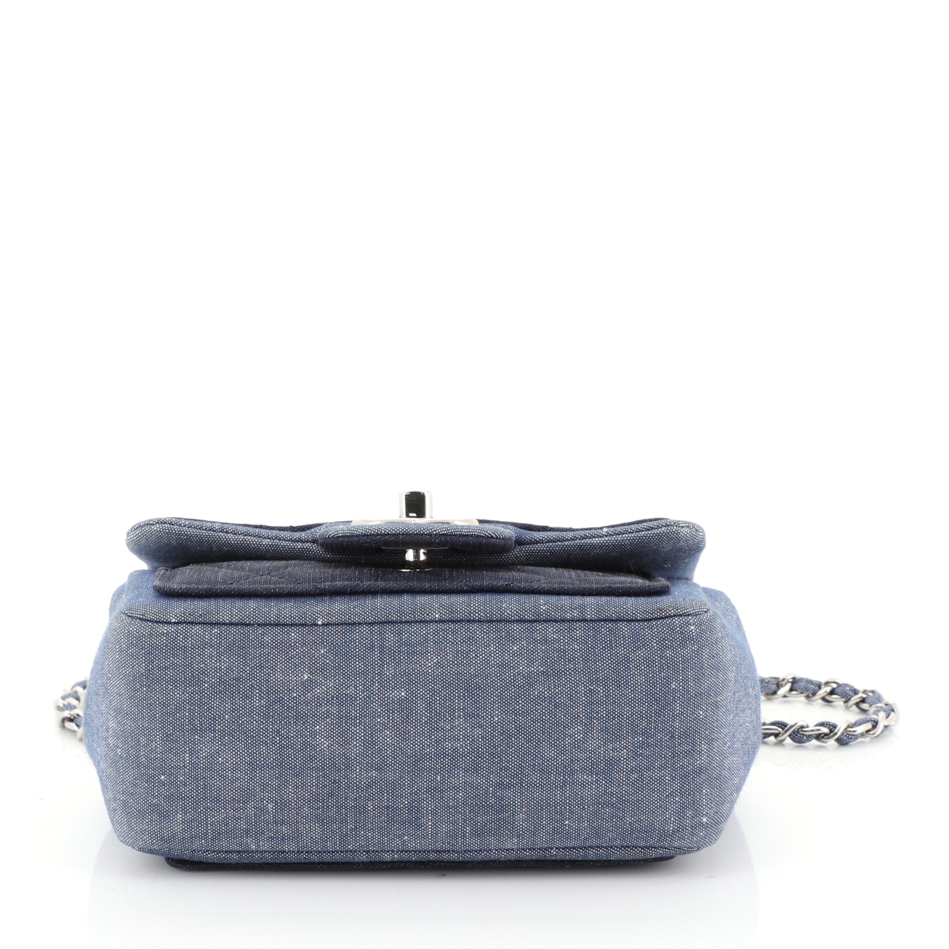 Medallion Graphic Flap Bag Quilted Denim Mini