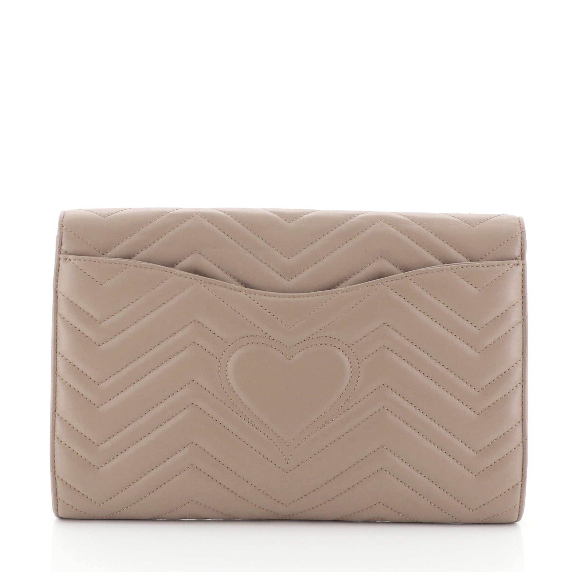 GG Marmont Flap Clutch Matelasse Leather