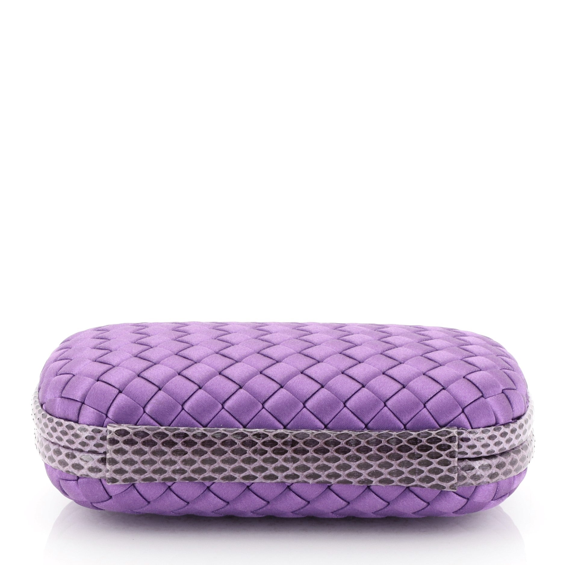 Box Knot Clutch Intrecciato Satin Small